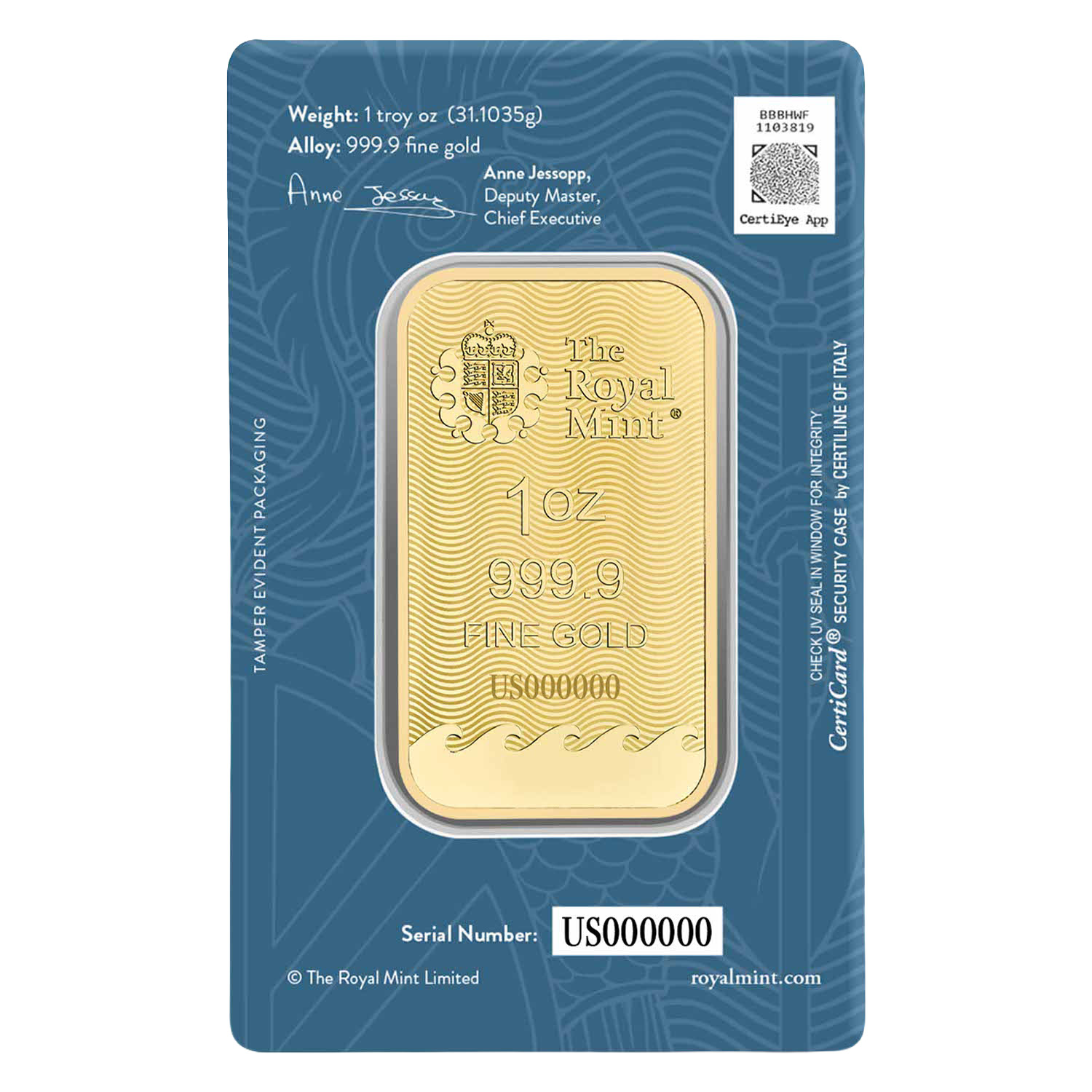 s&s yellow 50 tobacco turkey The Royal Mint Britannia 1 oz Gold Bar (New in Assay)