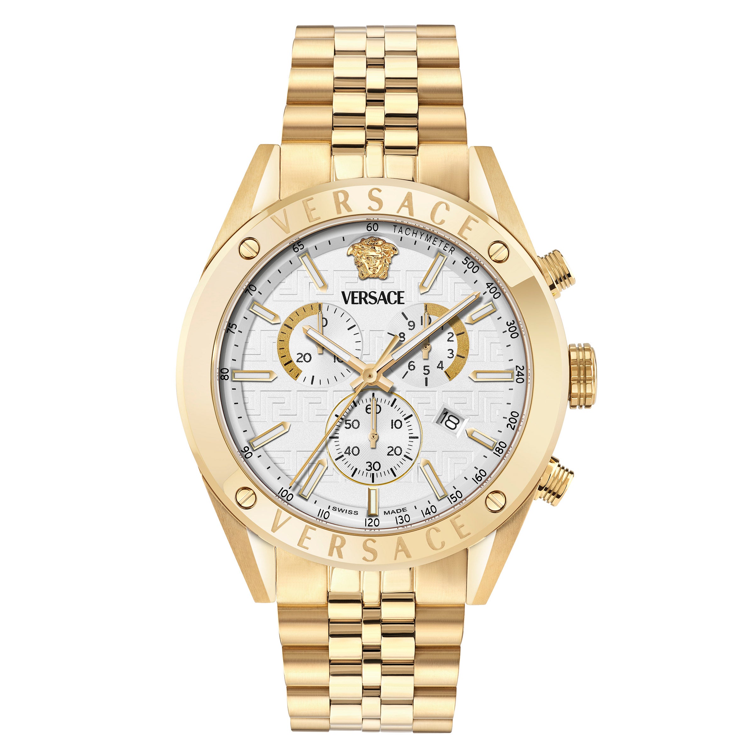 Versace Athletic Chrono Stainless Steel Quartz Men's Watch, 44mm