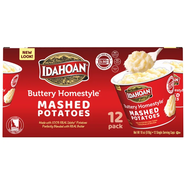Idahoan Buttery Homestyle Mashed Potatoes, 1.5 oz, 12-count