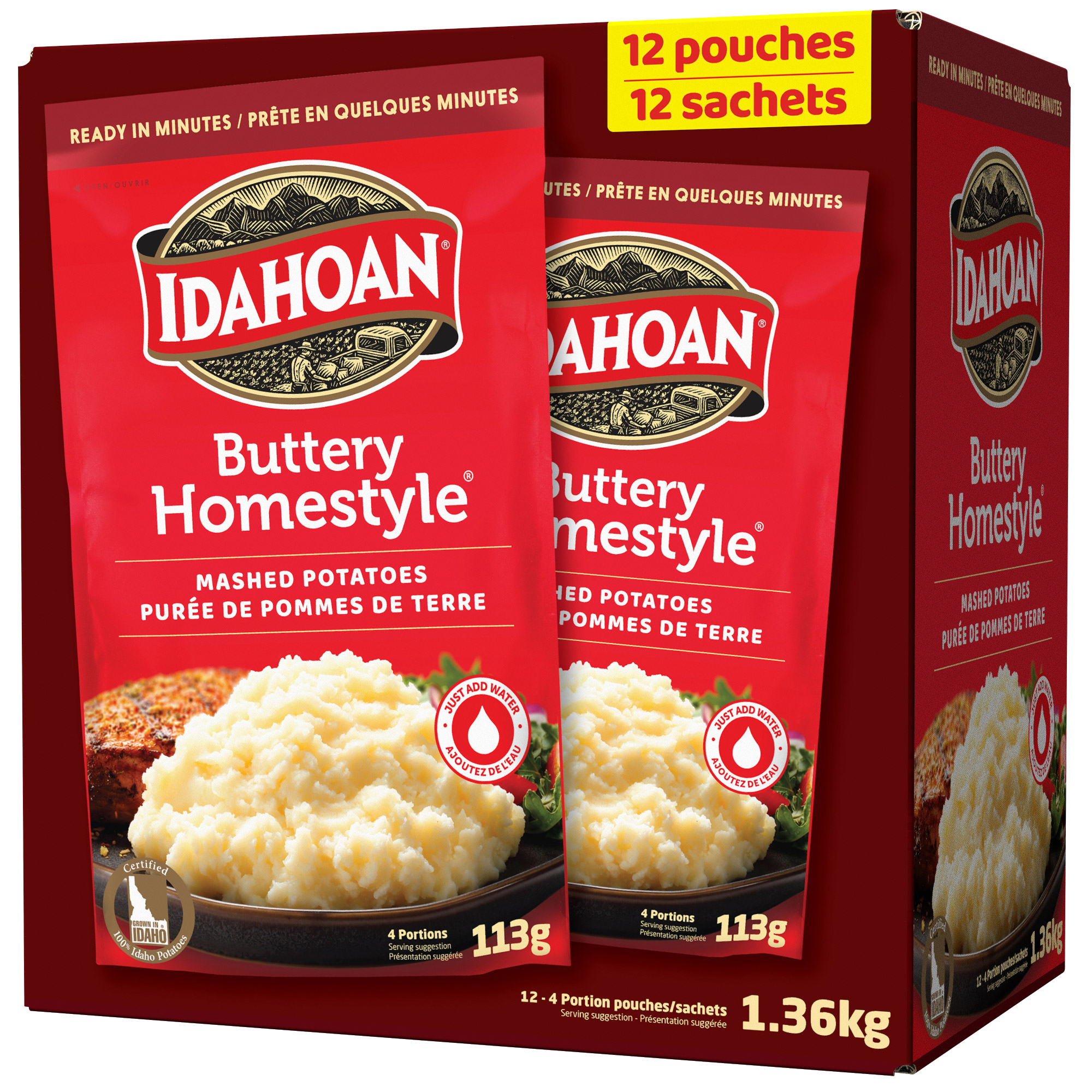 Idahoan Buttery Homestyle Mashed Potatoes, 1.36 kg