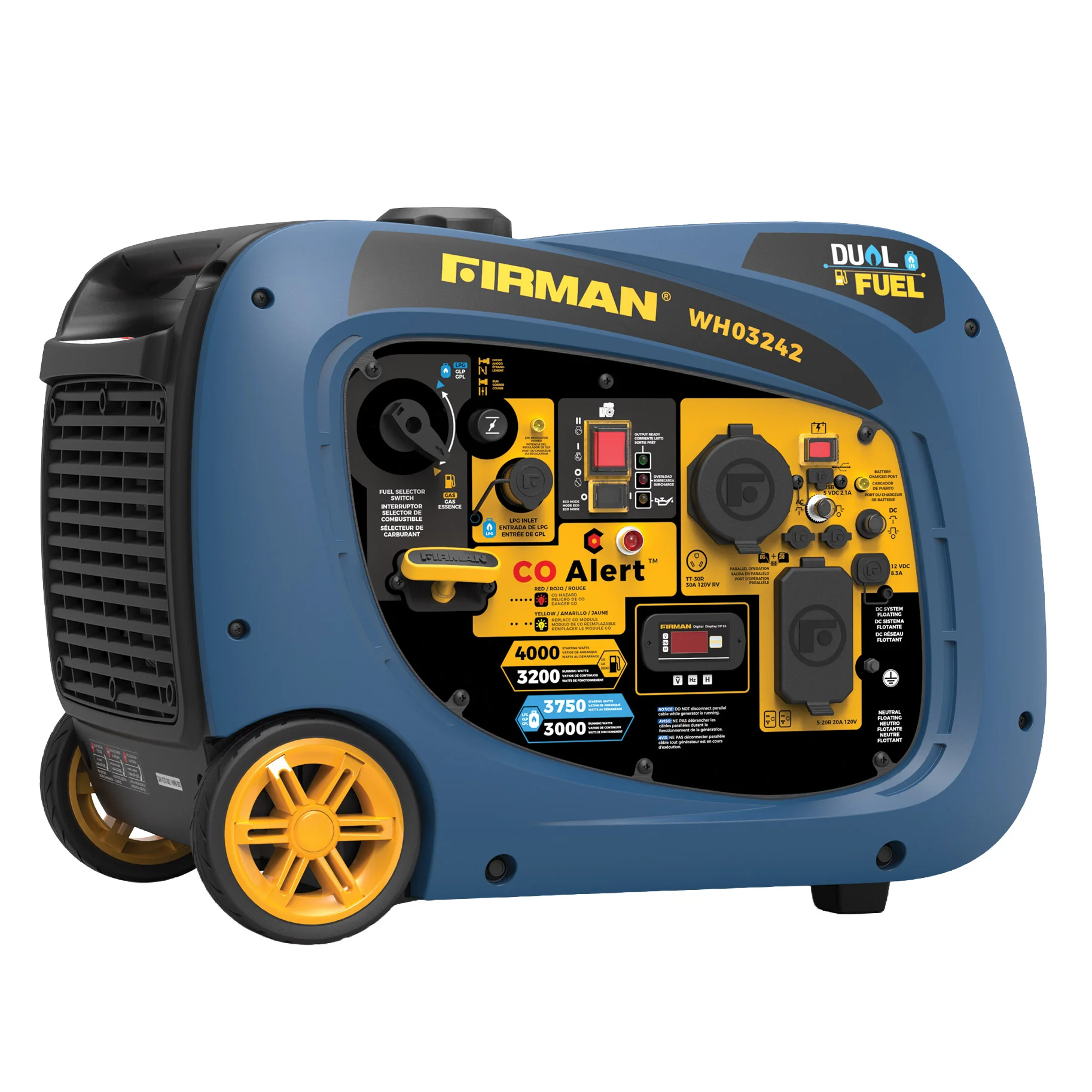Firman 3200W Running / 4000W Peak Dual Fuel Inverter Generator