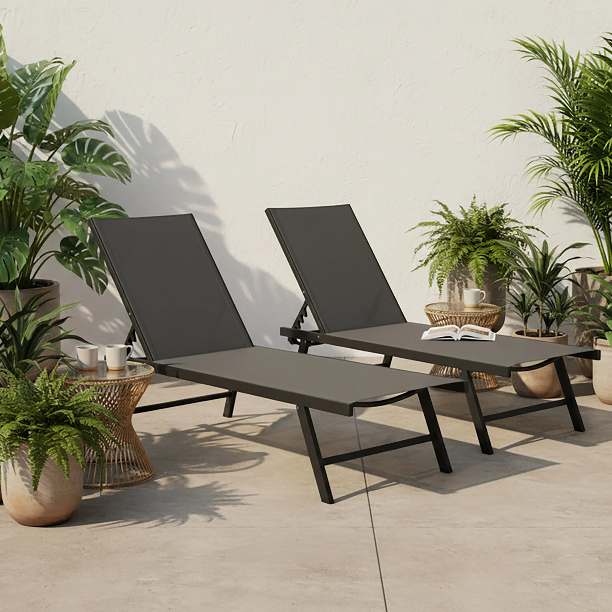 その他 Sunlounger/Catwalk,Mediterranean Flower Sentosa Sun Lounger, 2-pack | Costco