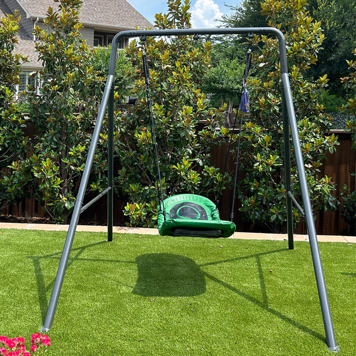 Gobaplay Single Swing Set With Boat Platform Swing