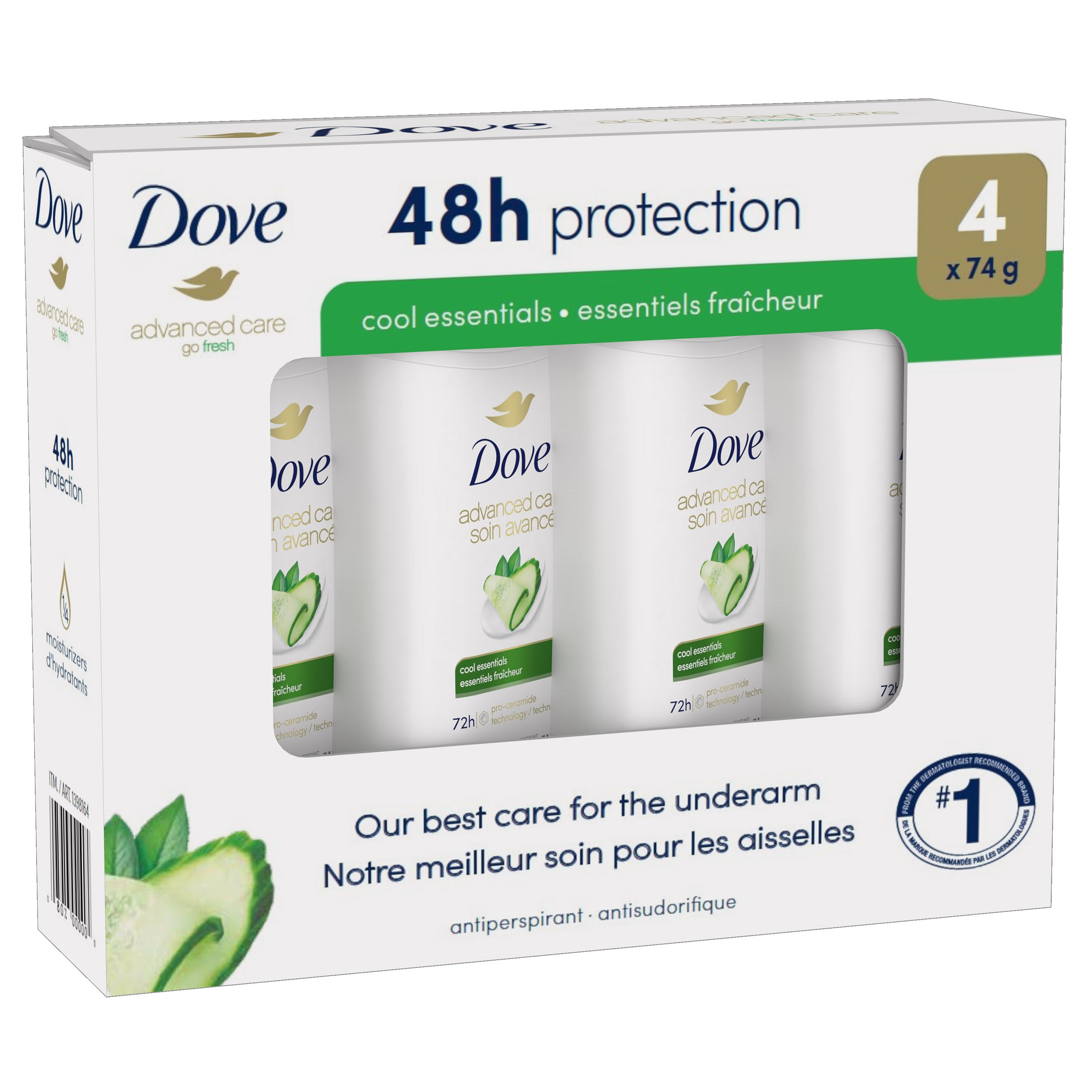 Dove Advanced Care Antiperspirant, 4-pack | Costco