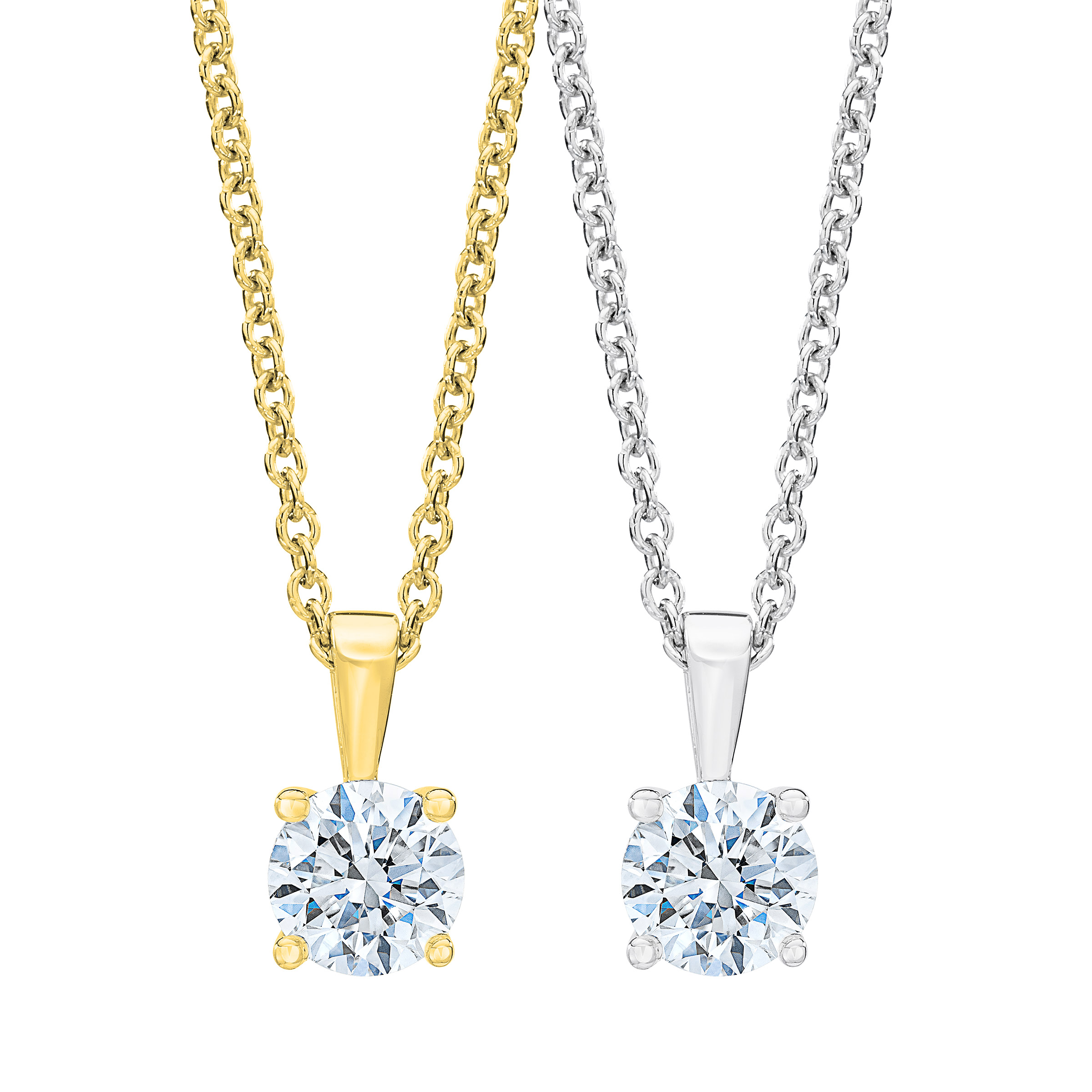 Round Brilliant Diamond Solitaire Pendant (0.50 ct)