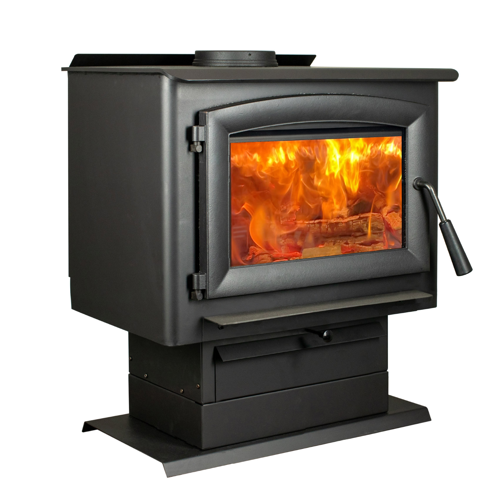 Ashley Hearth Wood Stove on Pedestal