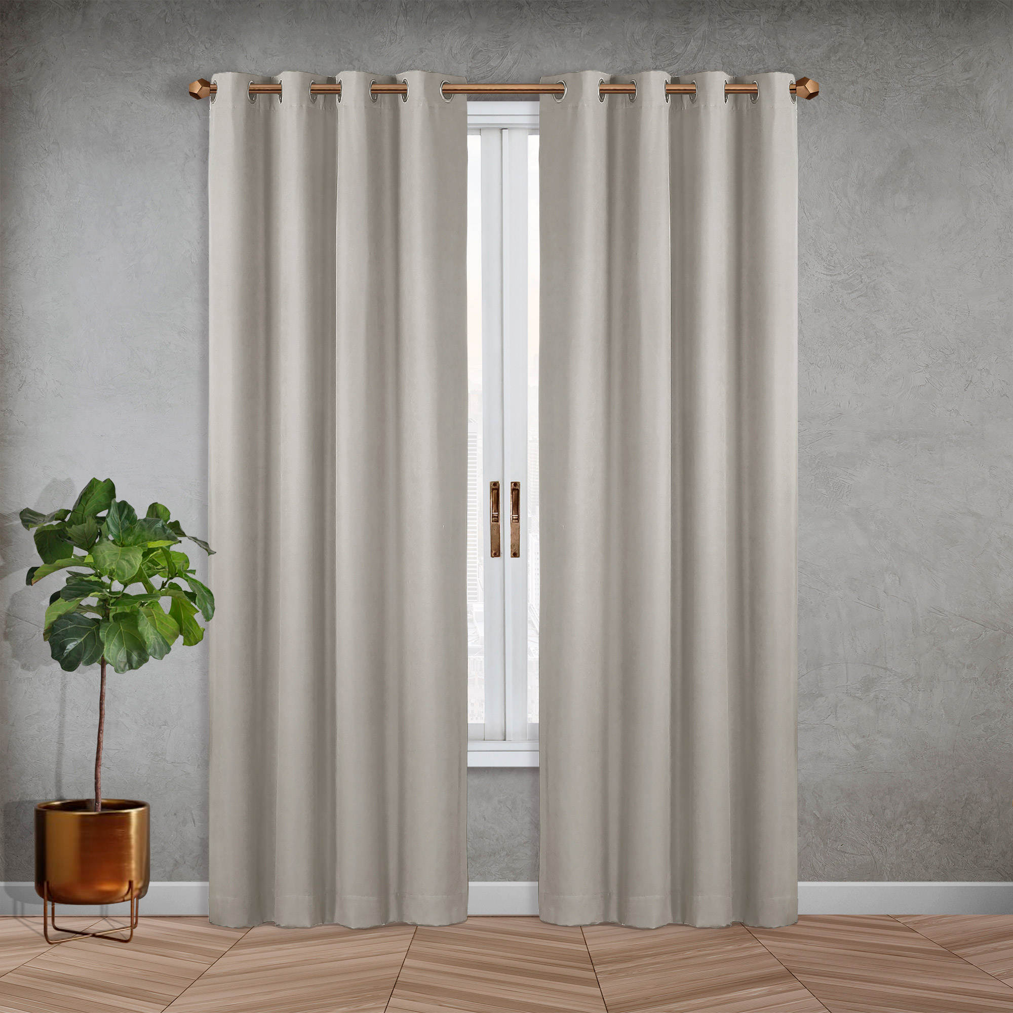 SUN+BLK Nantes Collection Blackout Curtain Panel, 2-panel