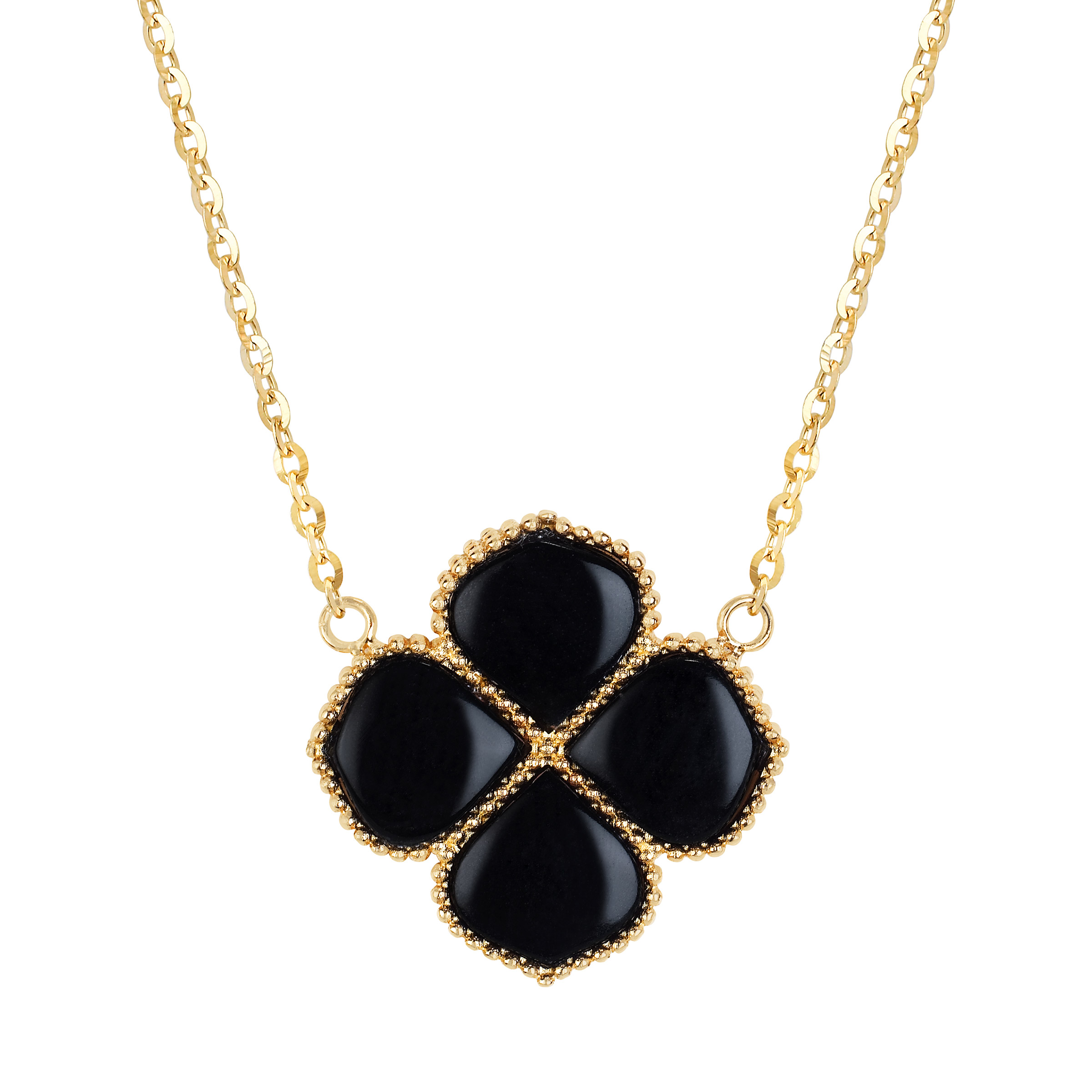 Floral Shaped Onyx Pendant