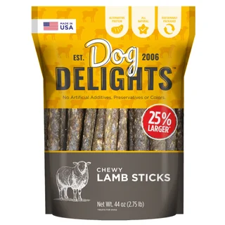 DOG DELIGHTS CHEWY LAMB STICKS 44 OUNCES