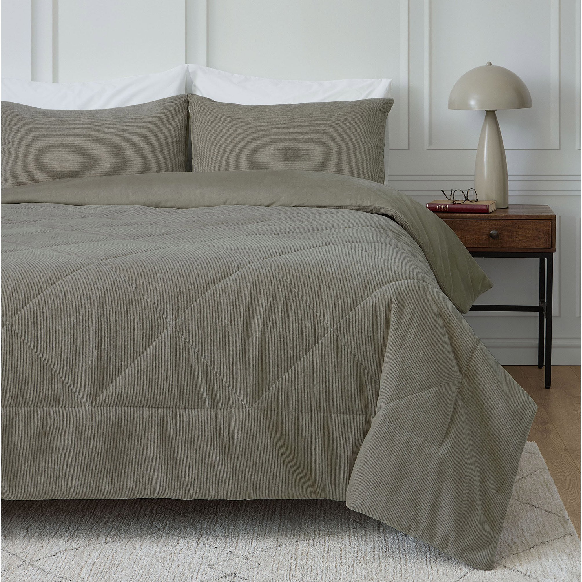 Roots Home Corduroy Comforter Set, 3-piece