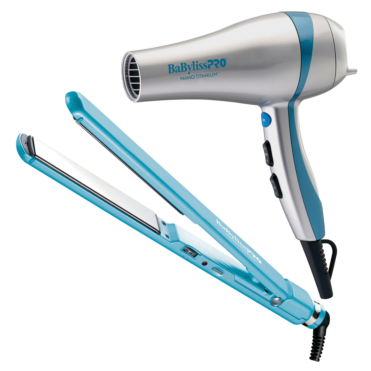 BaBylissPRO Nano Titanium Hairdryer and Flat Iron Duo