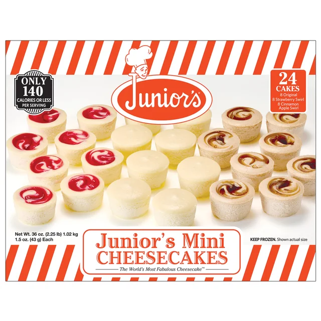 Junior's Mini Cheesecakes, Variety Pack, 1.5 oz, 24-count