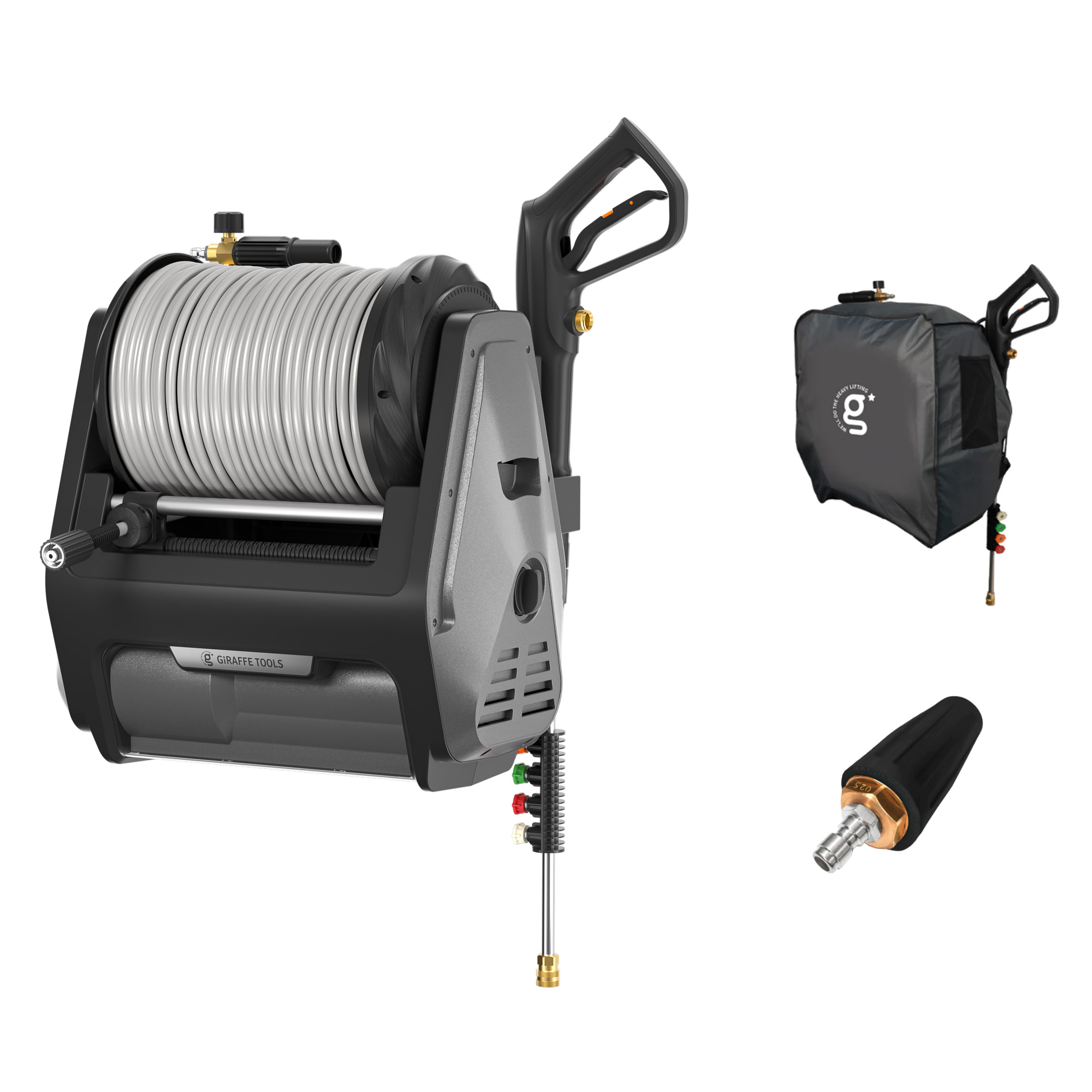Giraffe Tools Grandfalls Electric Pressure Washer Pro 3400 PSI with Brushless Induction Motor
