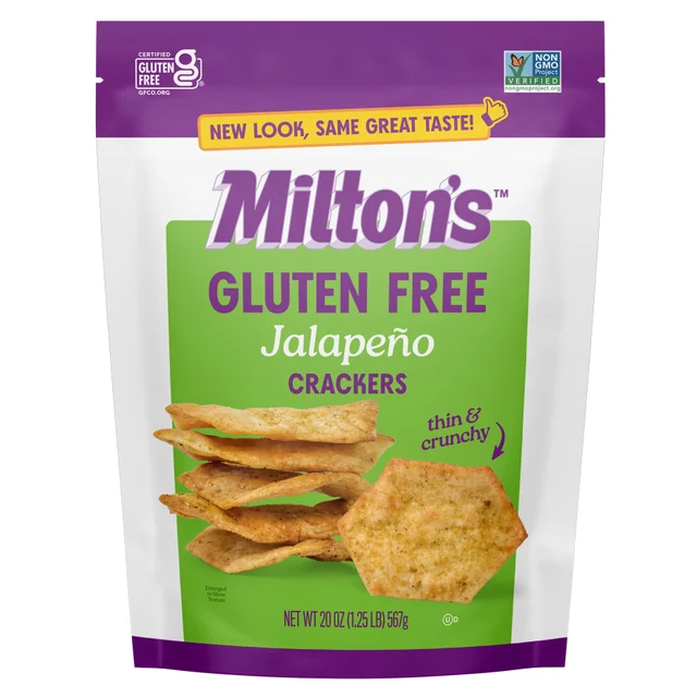 MILTON'S GLUTEN FREE JALAPENO CRACKER 20 OZ