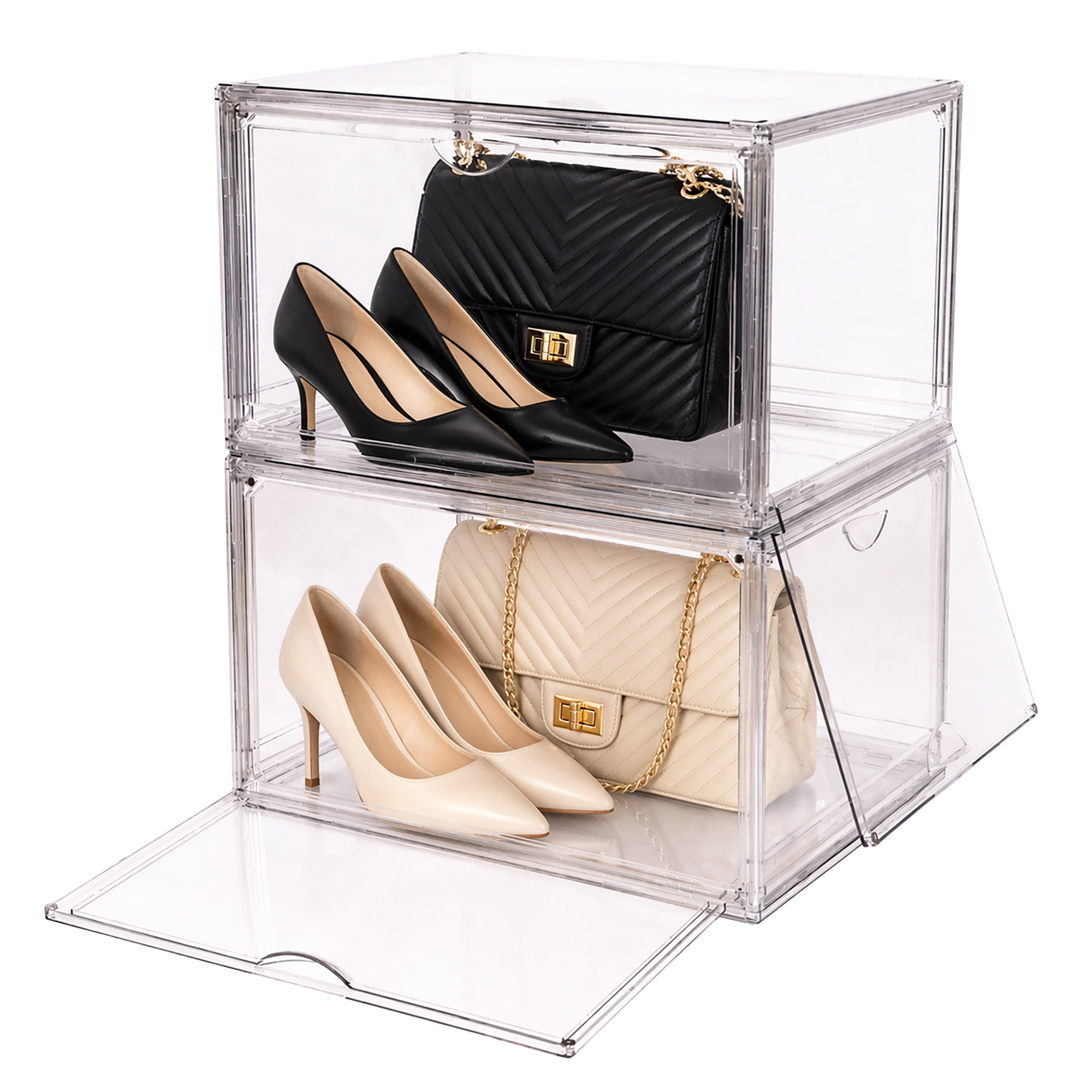 Clear Stackable Shoebox & Organizer, 4-pack | Costco