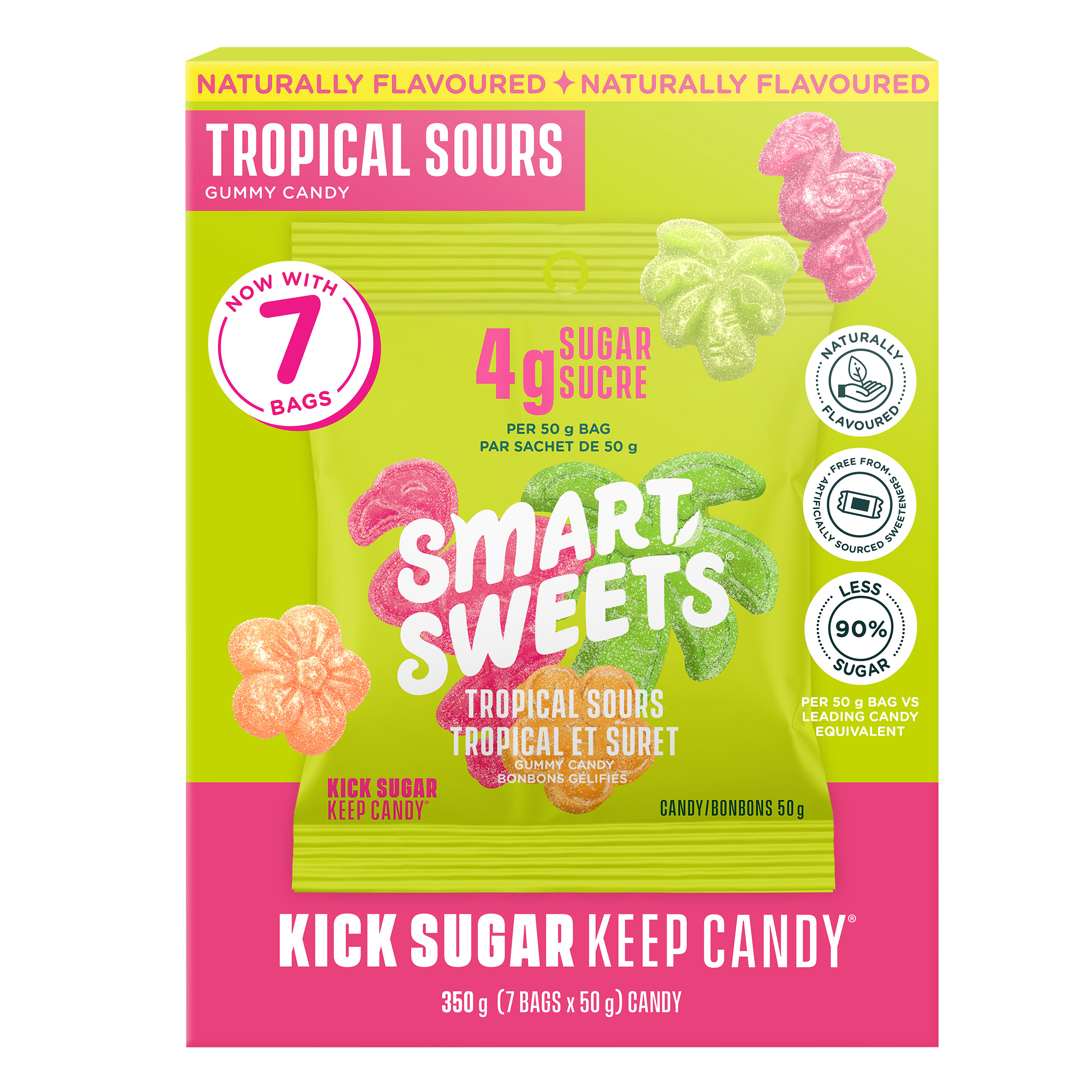 Smart Sweets Tropical Sours, 7 × 50 g