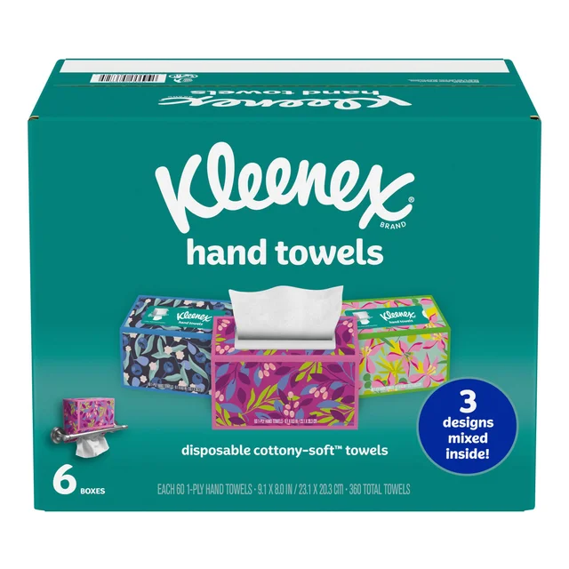 KLEENEX HAND TOWELS 6/60 COUNT BOXES