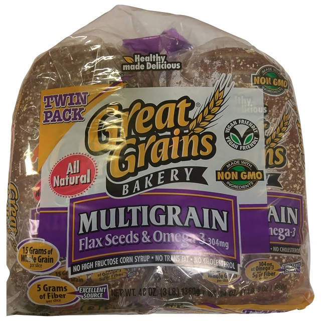 Great Grains Bakery Multigrain, 48 oz, 2-count