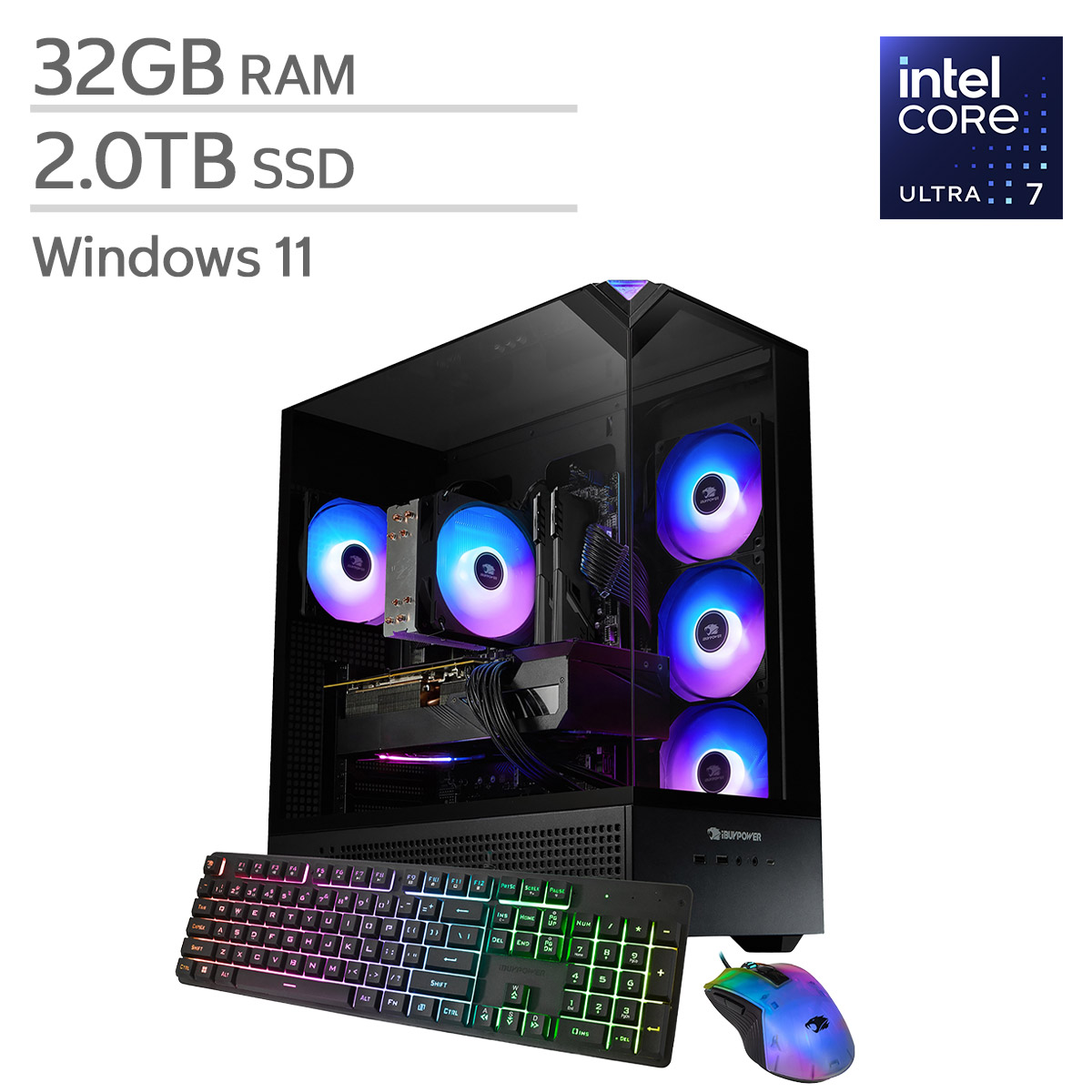iBUYPOWER Element Gaming Desktop, Intel Core Ultra 7 265F - 32GB