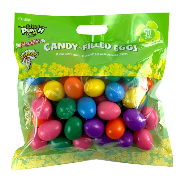 CANDY FILLED EASTER EGGS 50CT