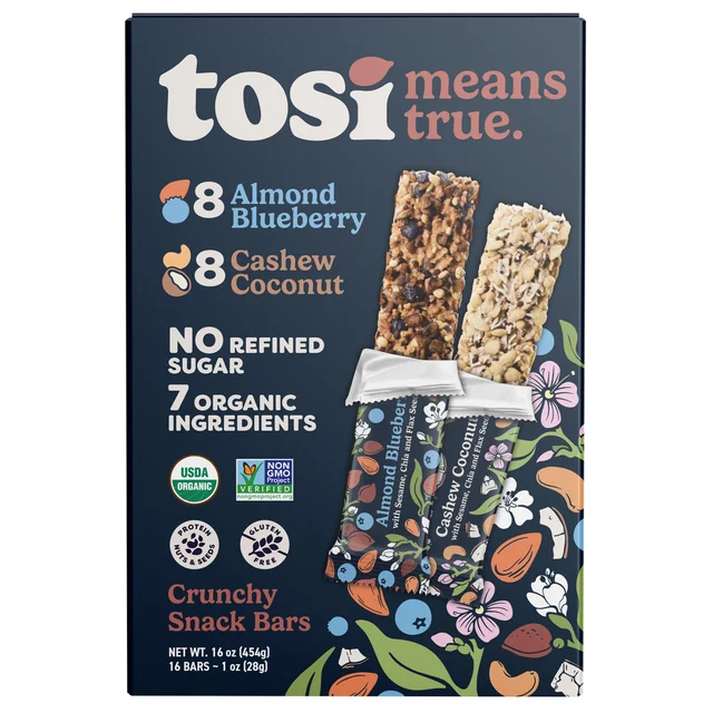 TOSI ORGANIC SNACK VARIETY PACK 16 / 1 OZ