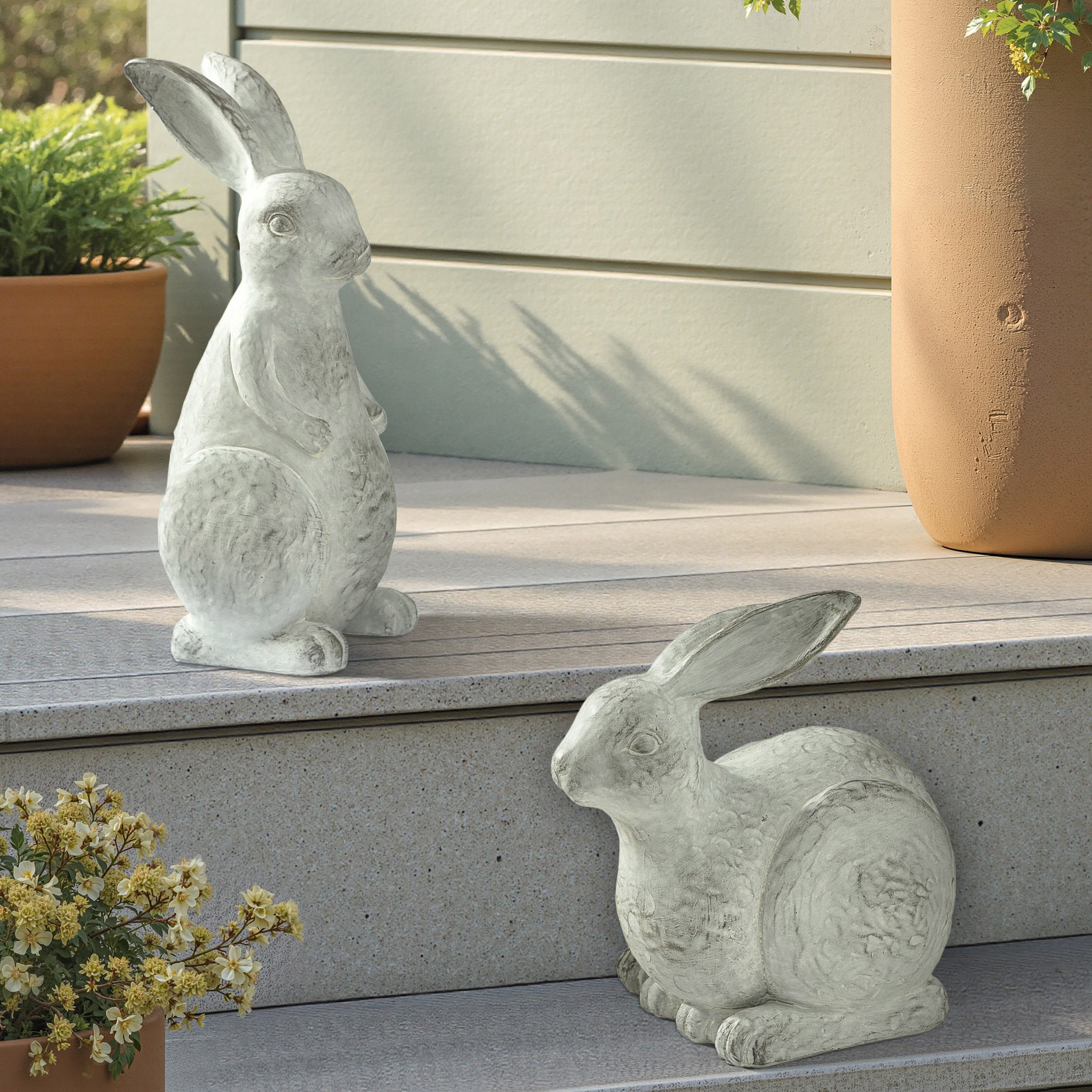 Rabbit Garden Statues Set of Two | Costco