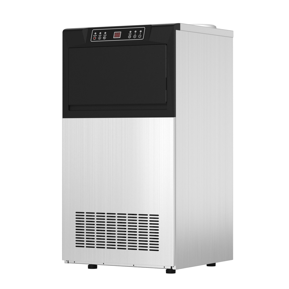 Forno 18.11 in. Stainless Steel Commercial Ice Maker 50Kg of Ice Daily with a 20Kg Storage Capacity