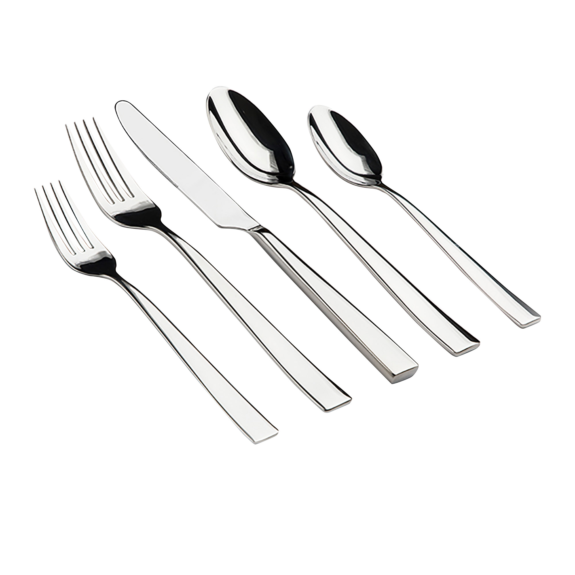 Gourmet Settings Resto Flatware Set, 60-piece