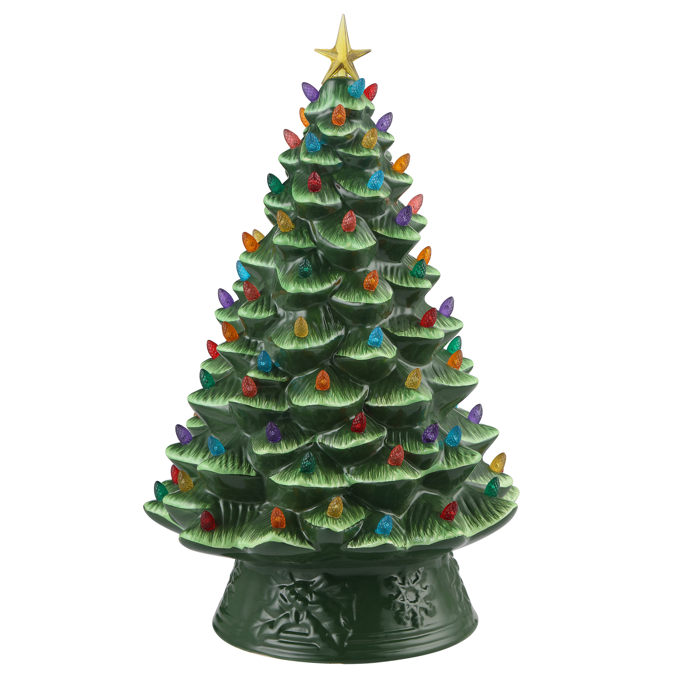 ✳︎フランスヴィンテージ Christmas tree✳︎ Spectacular working light-up ceramic Christmas tree with snow