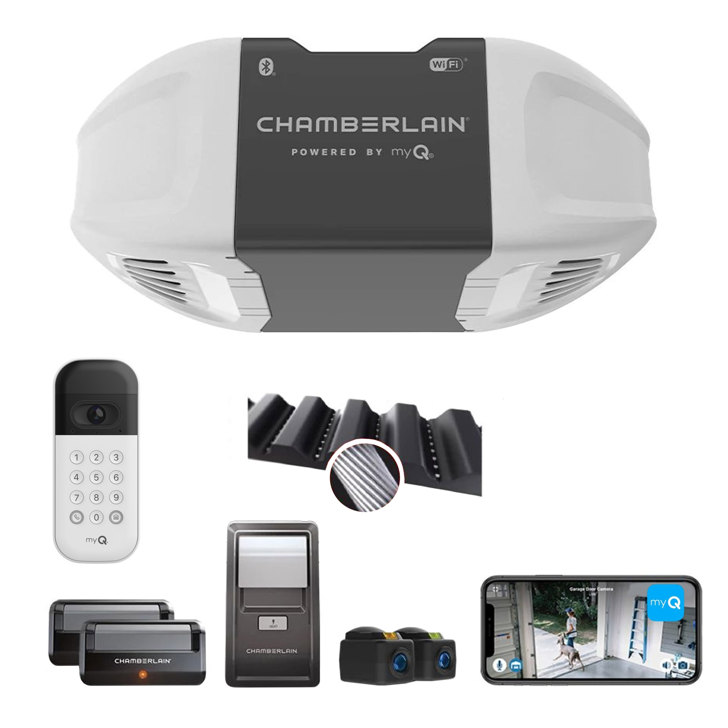 Chamberlain 1/2 HP Smart Video Garage Door Opener