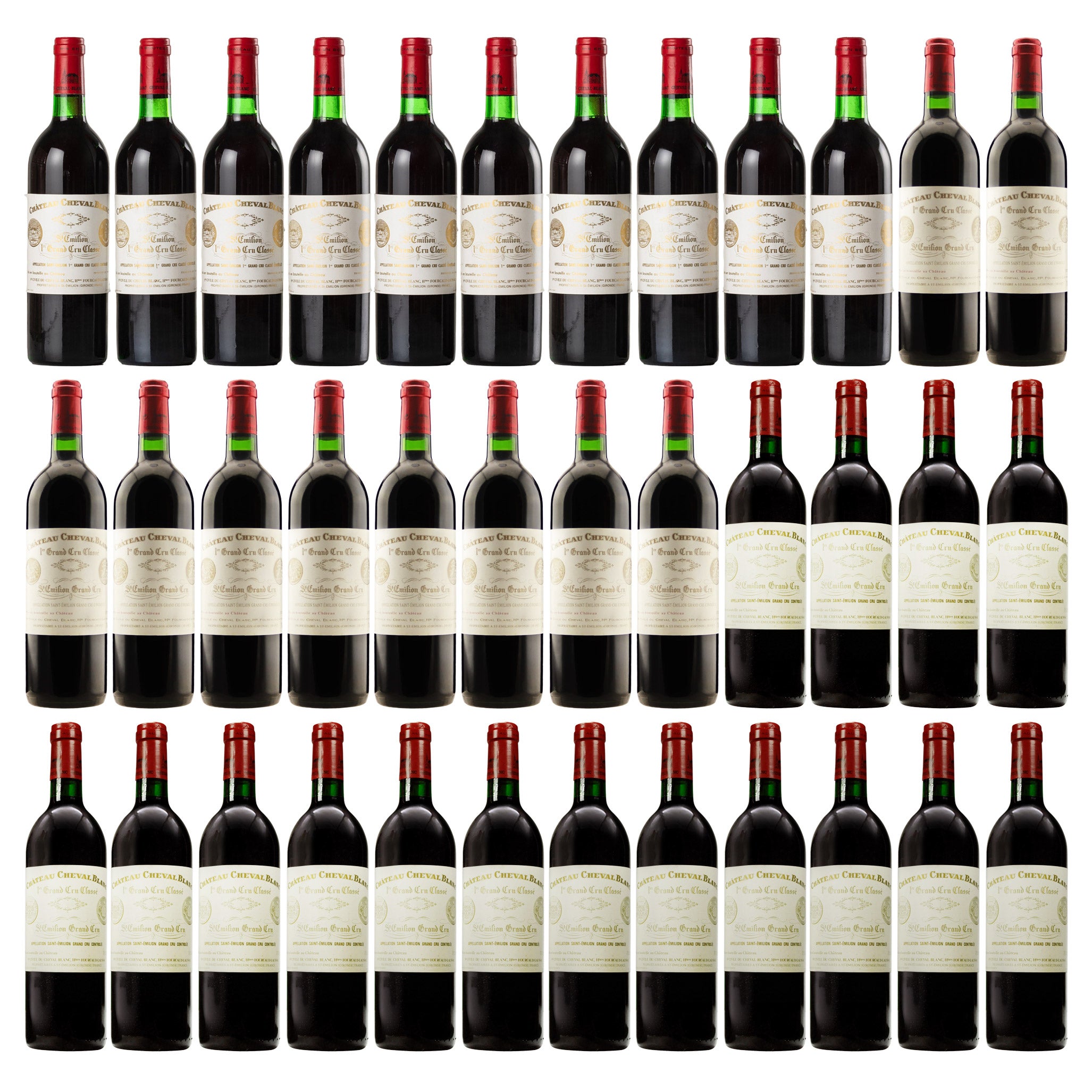 Cheval Blanc 36 Bottle Vertical Set, 1970-2006, 750 ml CA ONLY 