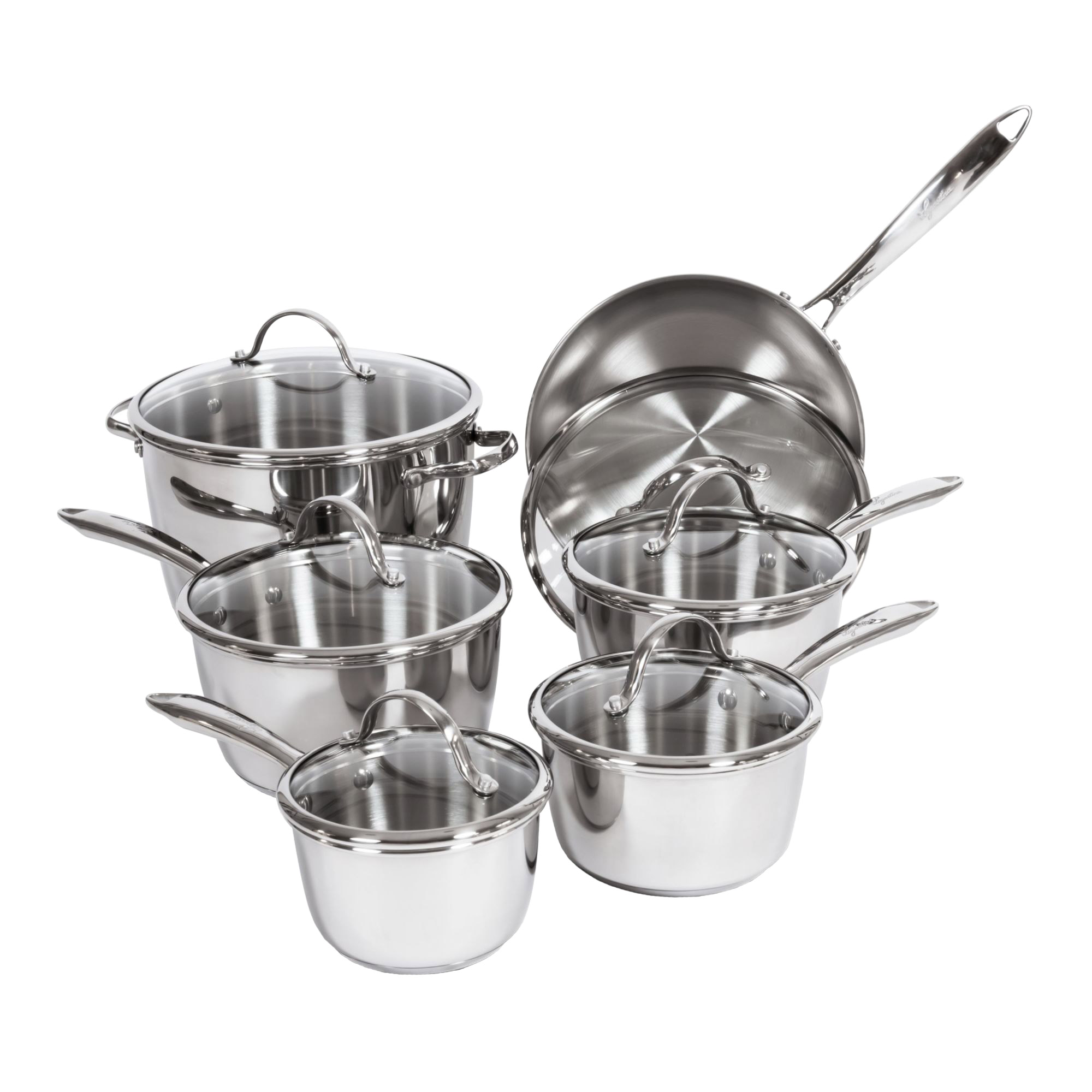 Lagostina Stainless Steel Cookware Set, 12-pieces