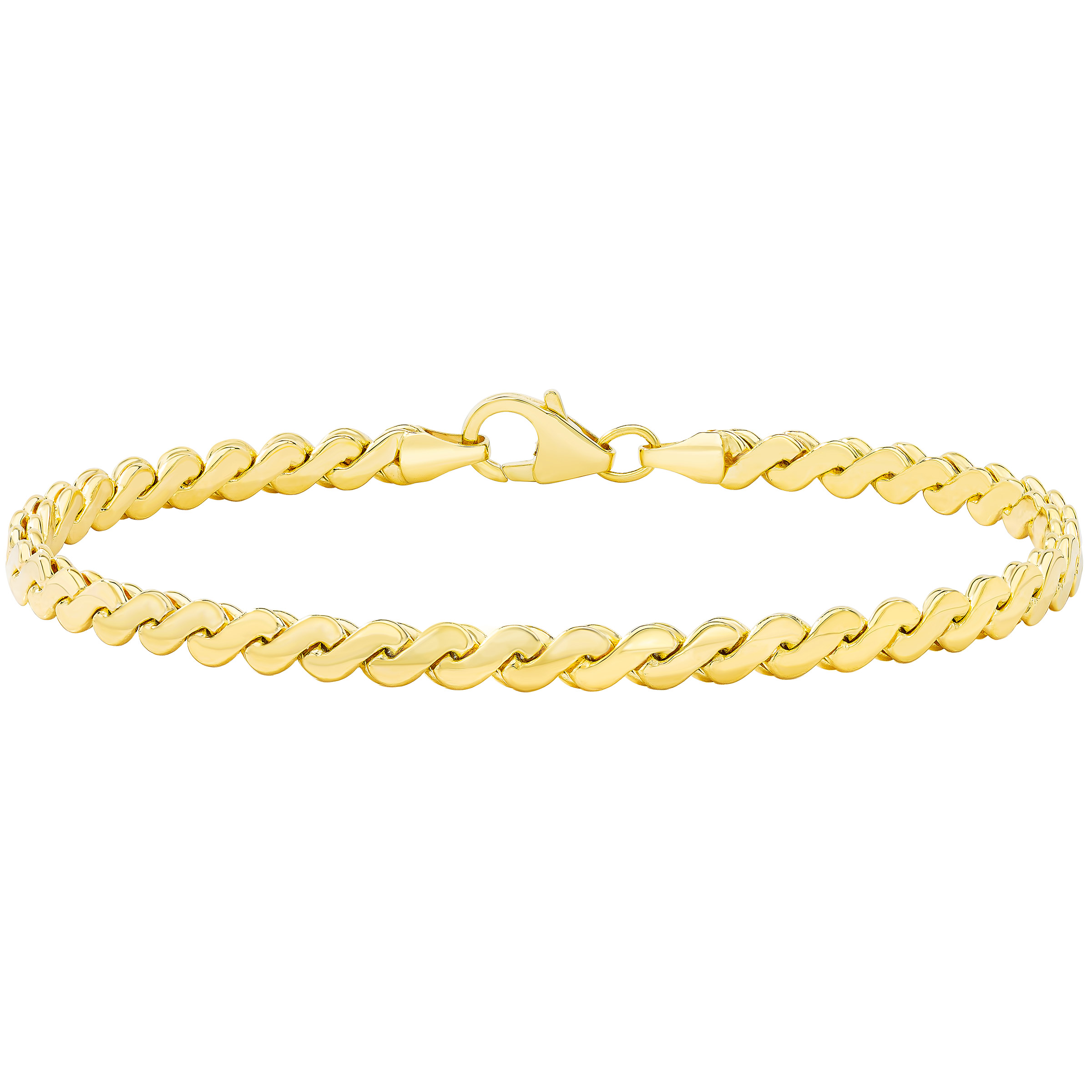 14kt Yellow Gold Serpentine Chain Bracelet
