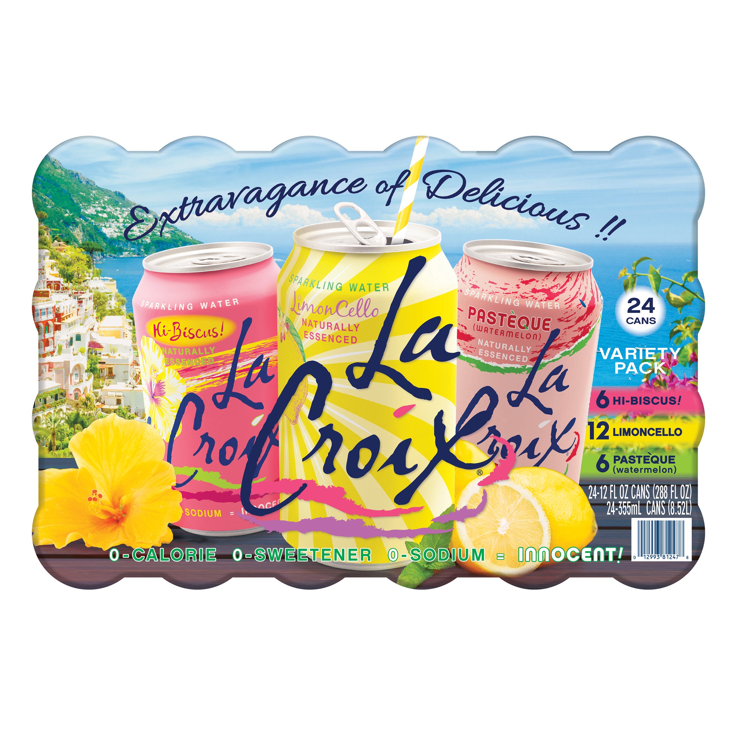 LaCroix Sparkling Water, Variety Pack, 12 fl oz, 24-count | Costco