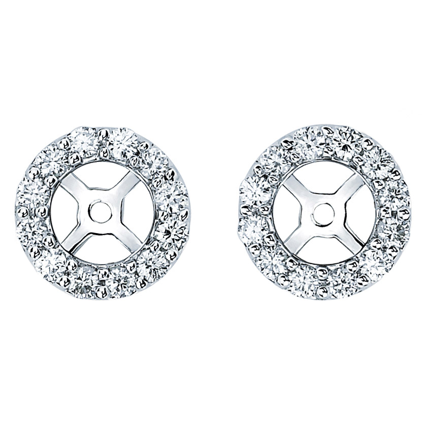 Round Brilliant Diamond Earring Jackets (0.59 ctw)