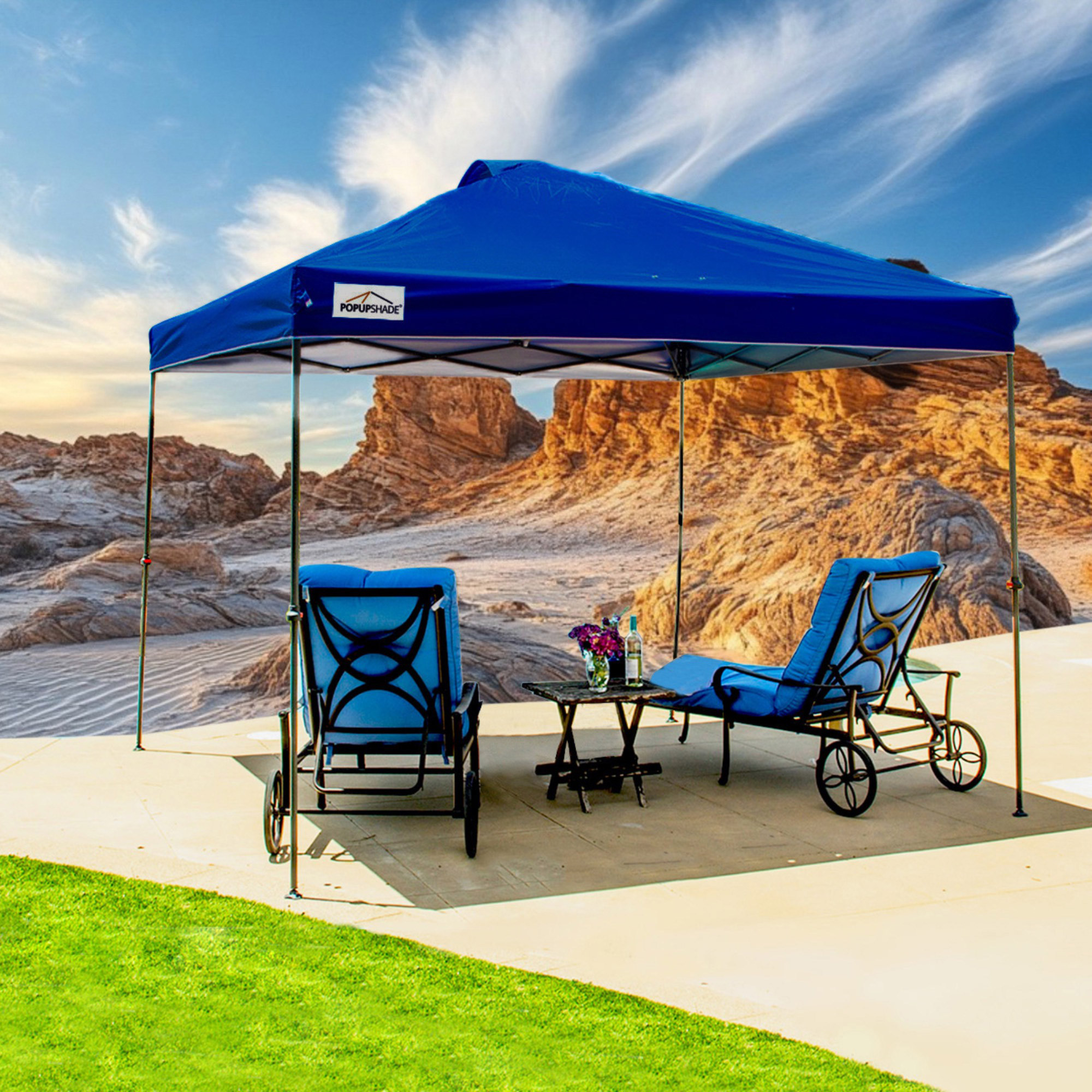 POPUP-SHADE 10'x10' Instant Canopy One-person Setup plus