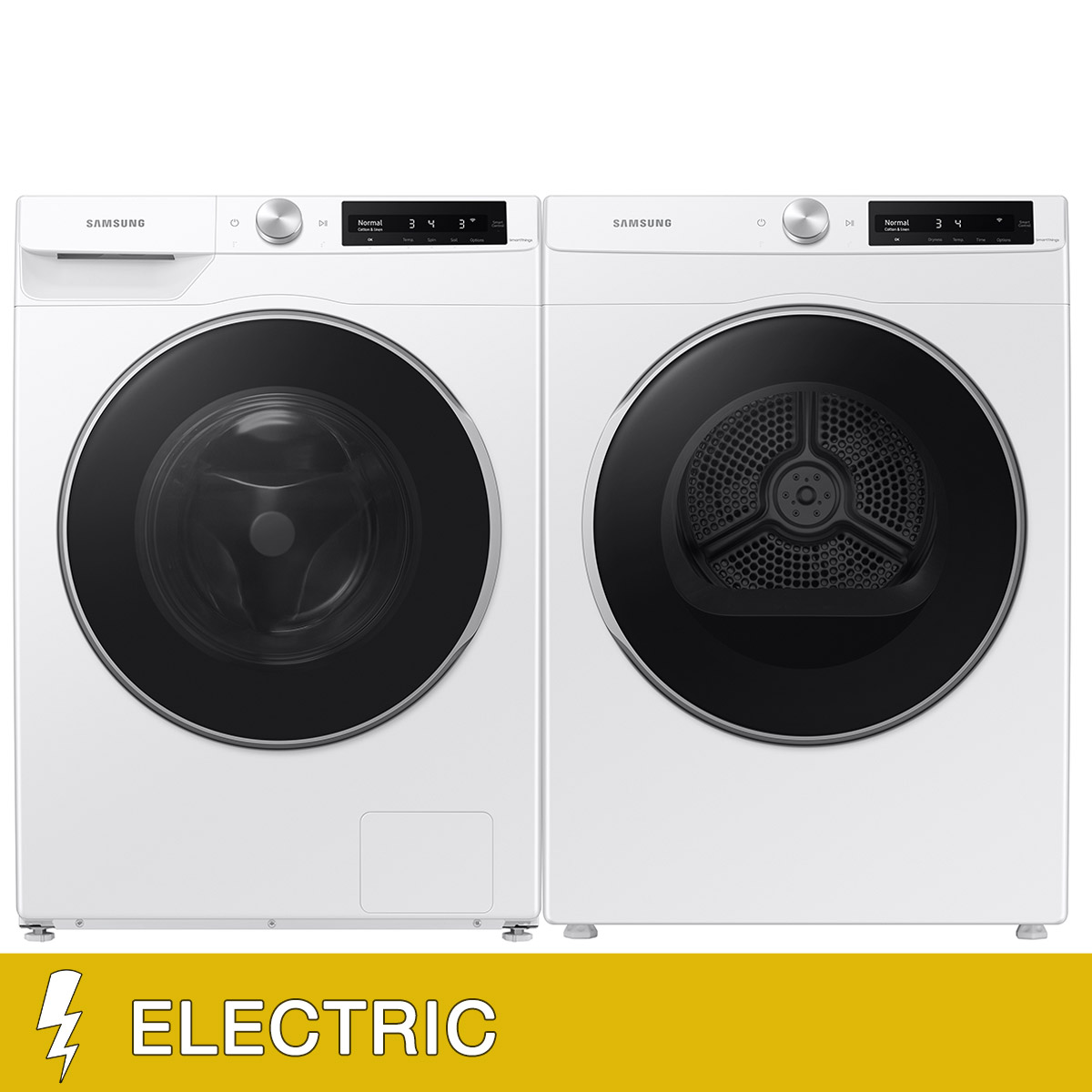 Samsung 2.5 cu. ft. Compact Front Load Washer with Super Speed Wash and 4.0 cu. ft. Heat Pump Dryer with AI Smart Dial