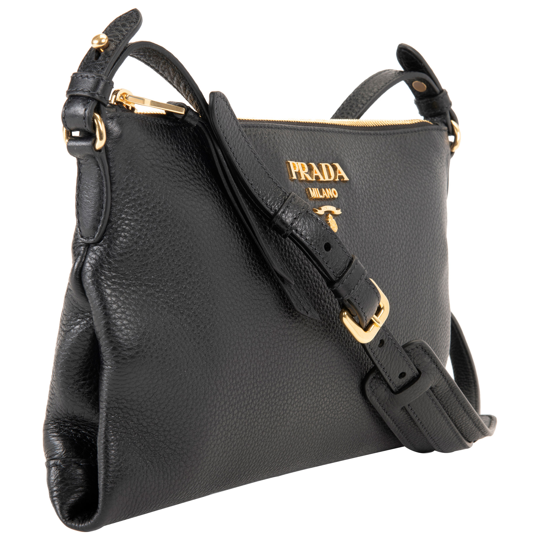 Prada Leather Shoulder Bag, Black | Costco
