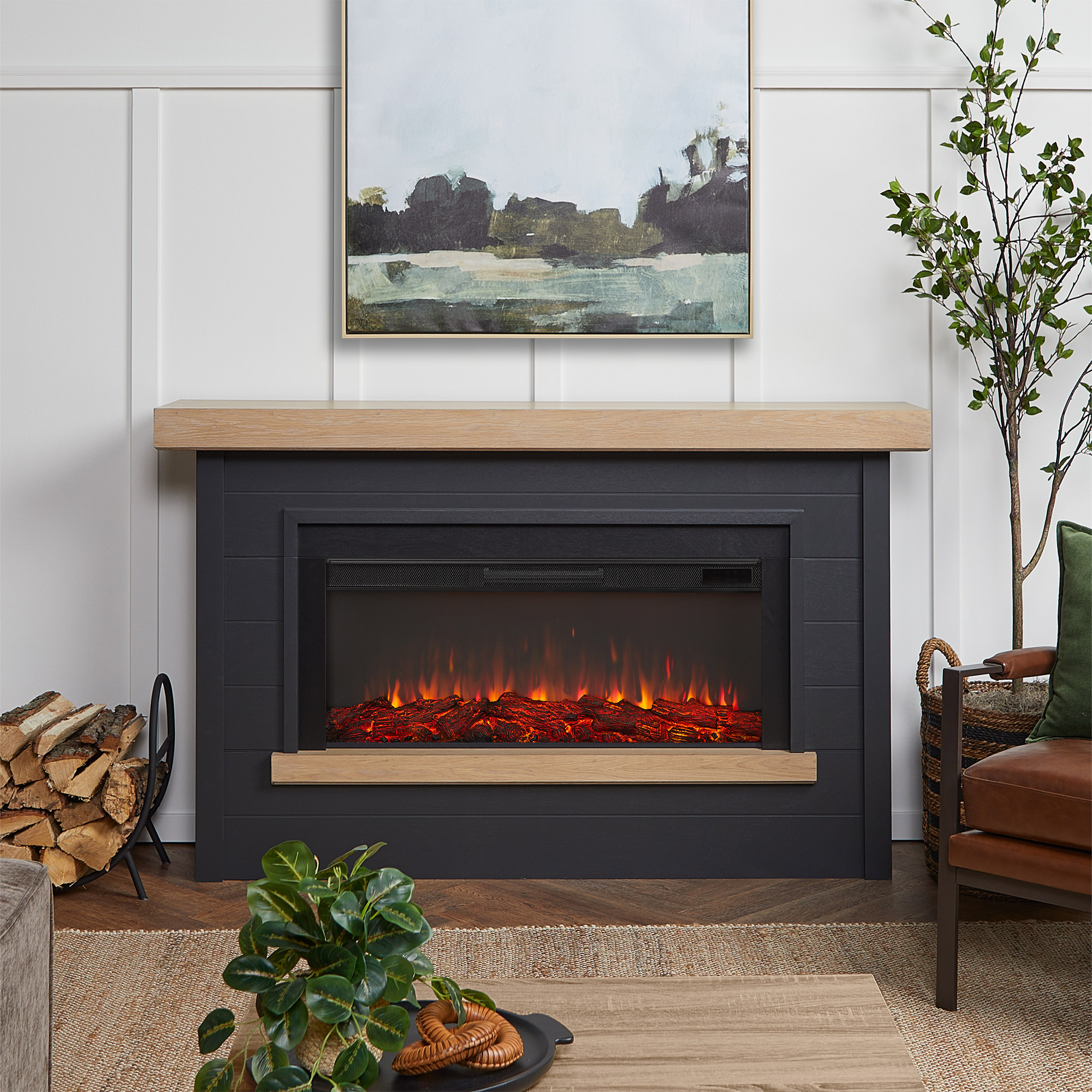 Real Flame Crestmont 67” Electric Fireplace