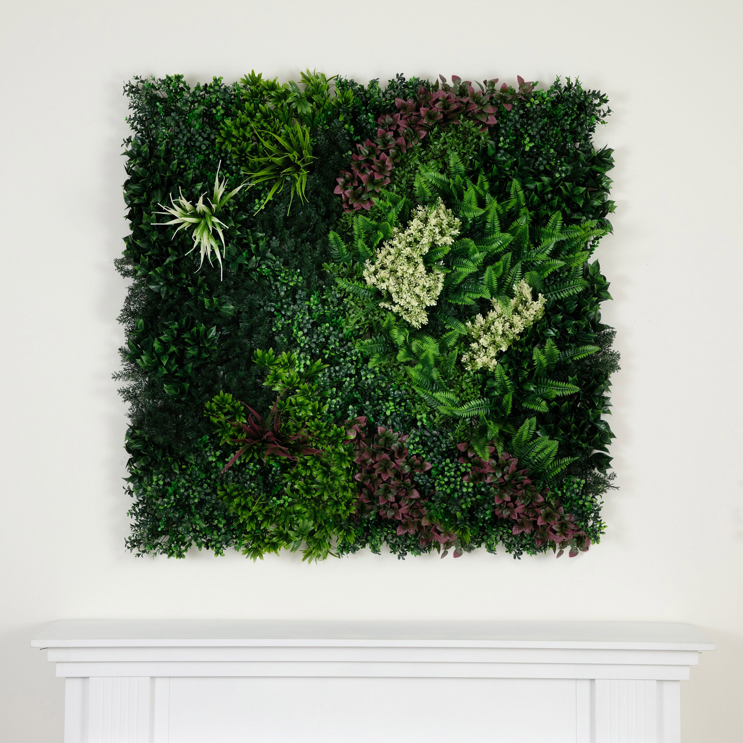 Nearly Natural 40" x 40" Greens & Fern Artificial Living Wall  (Indoor/Outdoor) | Costco