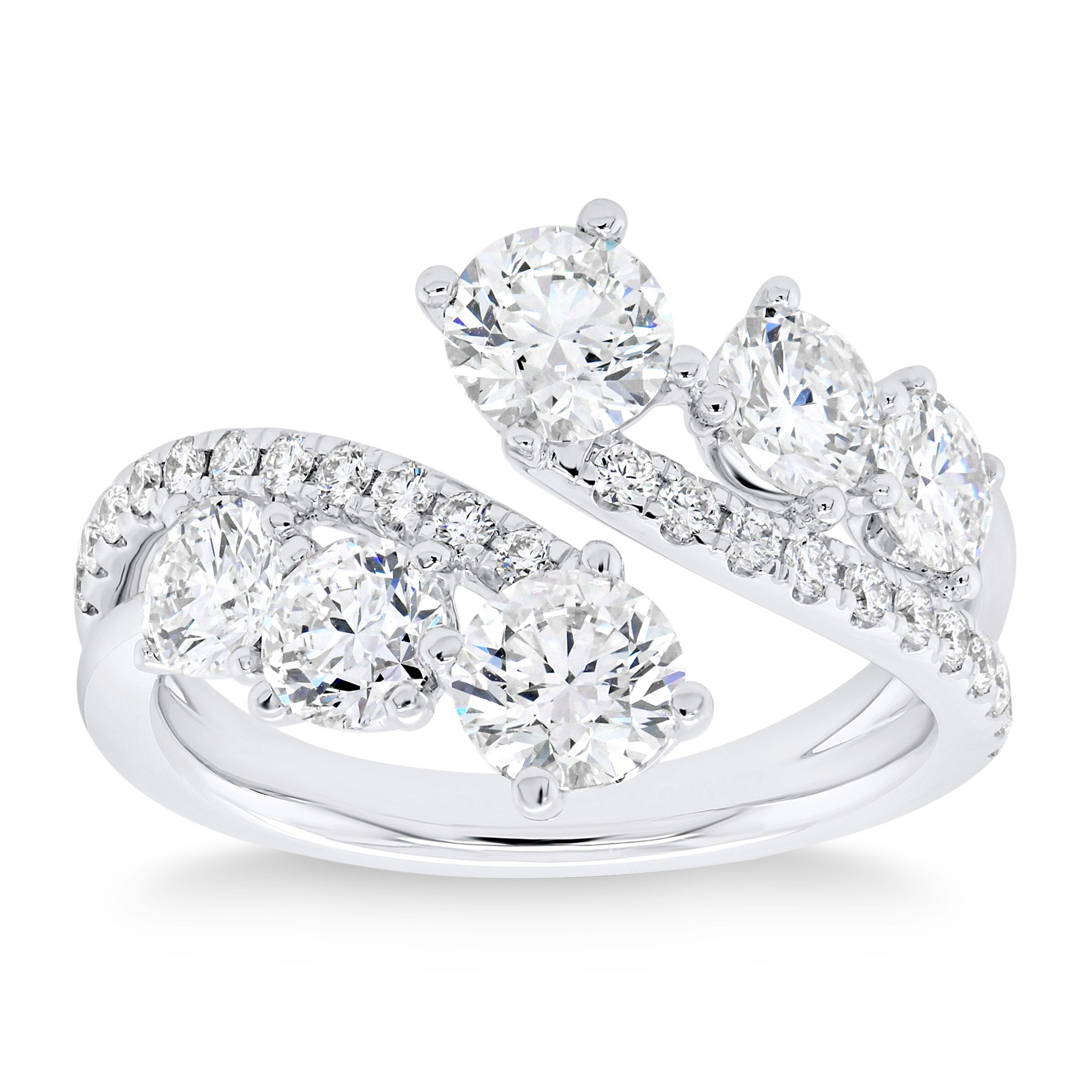 Round Brilliant 2.46 ctw VS2 Clarity, I Color Diamond Platinum