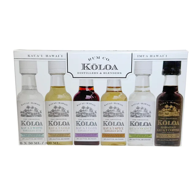 KOLOA 6 BTL ASST RUM VTY PACK HAWAII 6/ 50ML