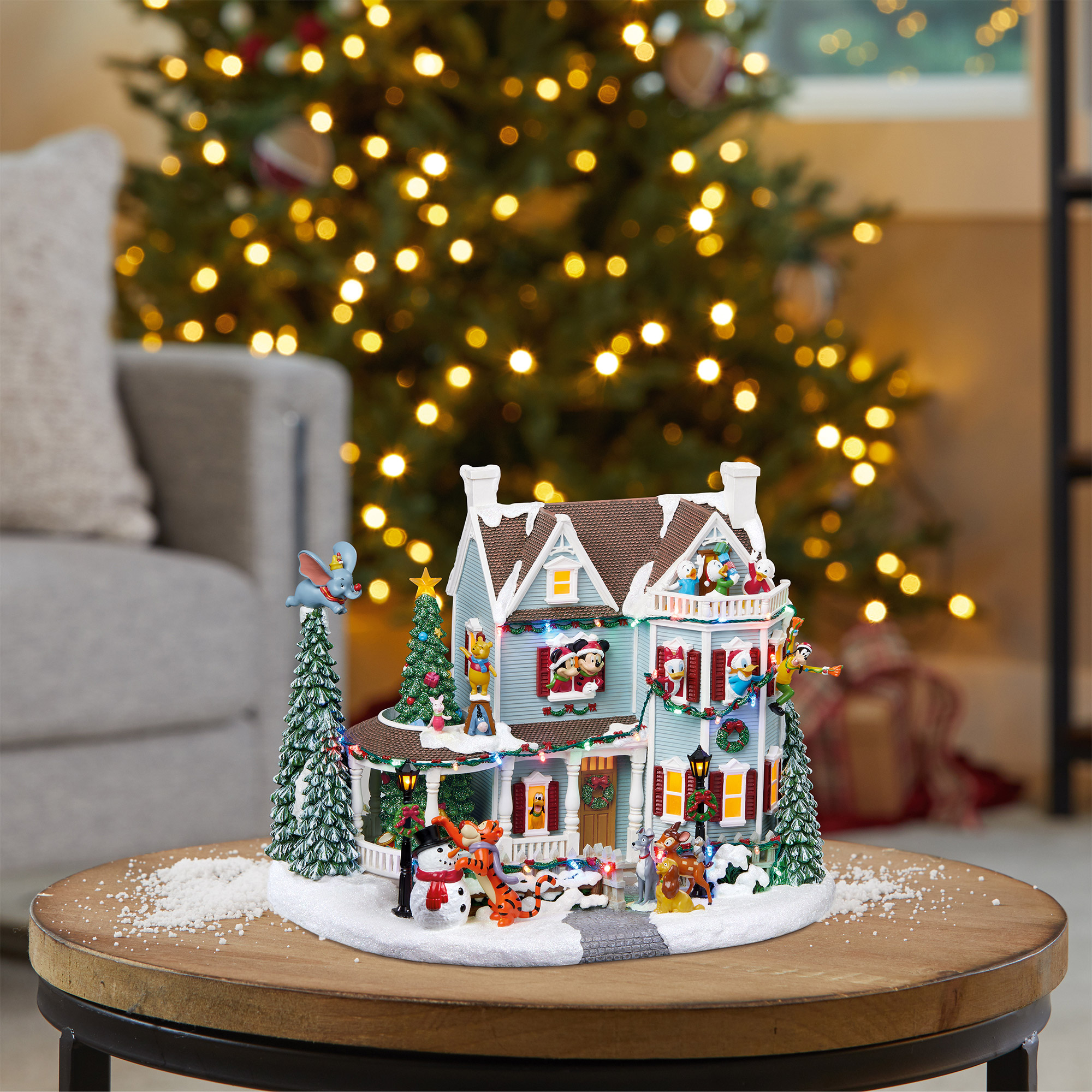 極美品　ディズニー♪Animated Holiday House ♪Costco Disney Animated Holiday House with Lights and Music | Costco