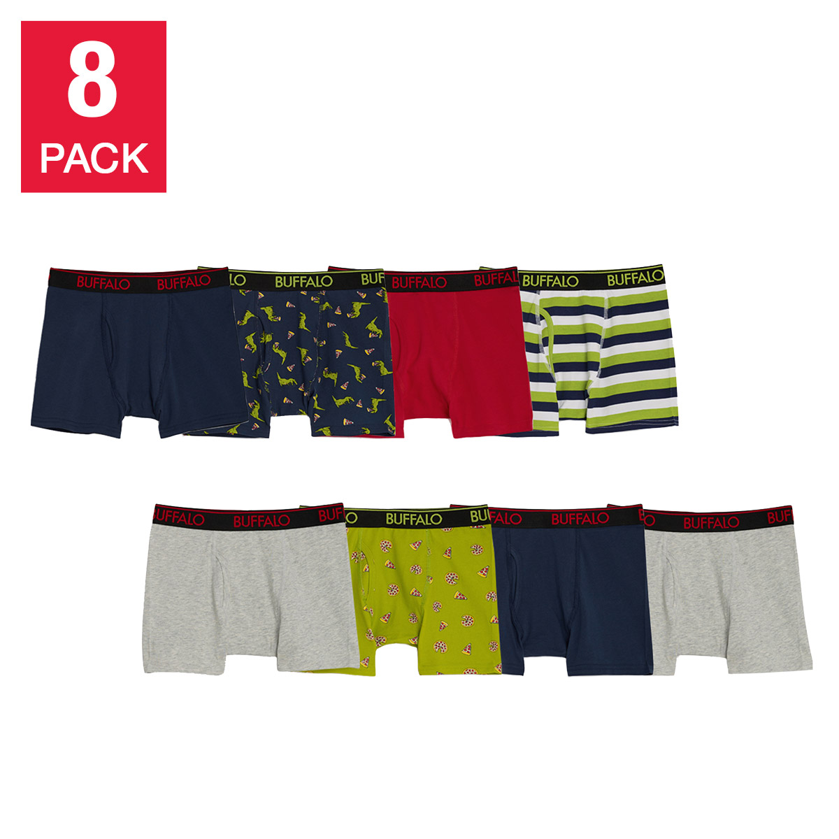 Buffalo Boys Boxer Brief, 8-pack
