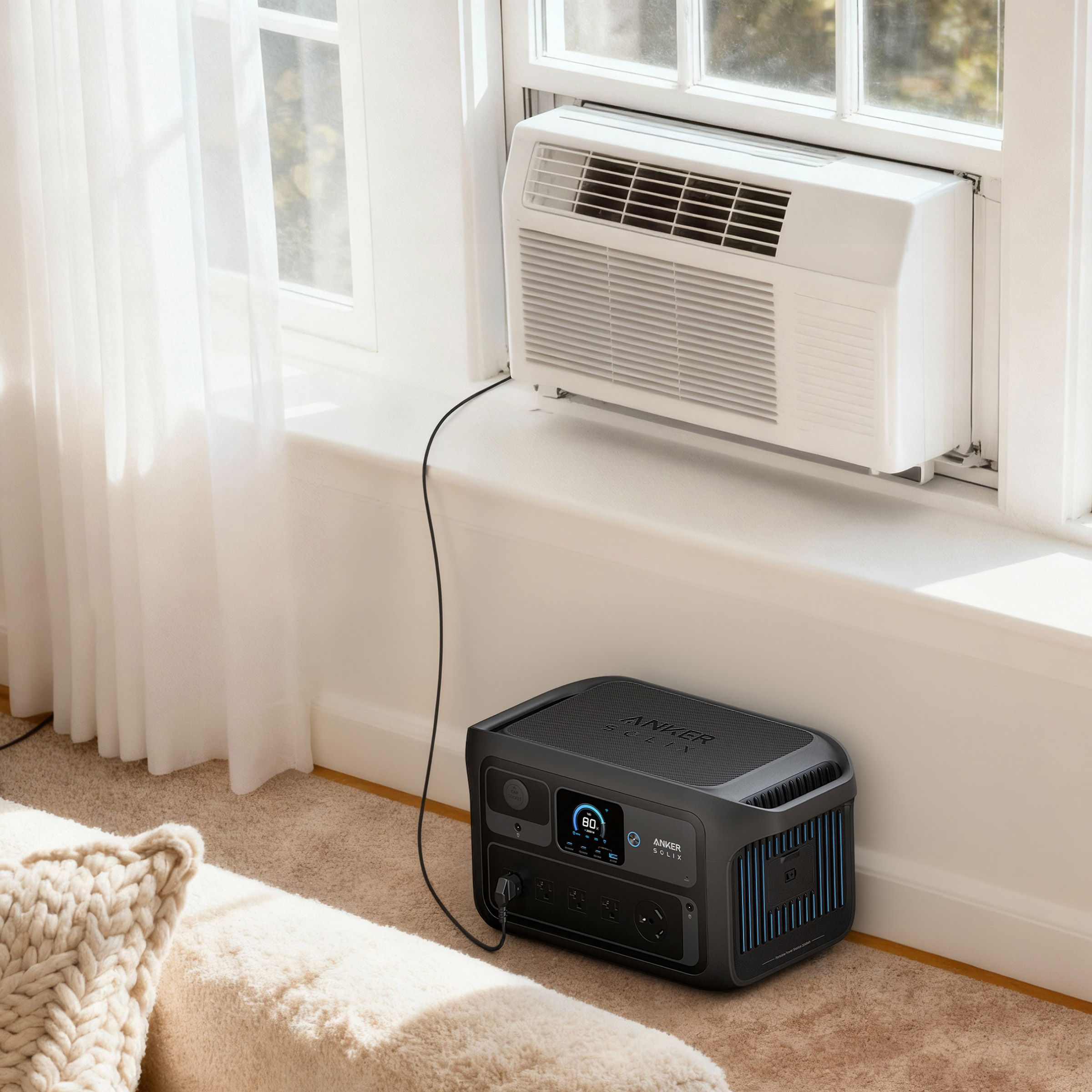 Anker SOLIX C2000X Gen 2 Portable Power Station with 400W Solar Panel |  Costco