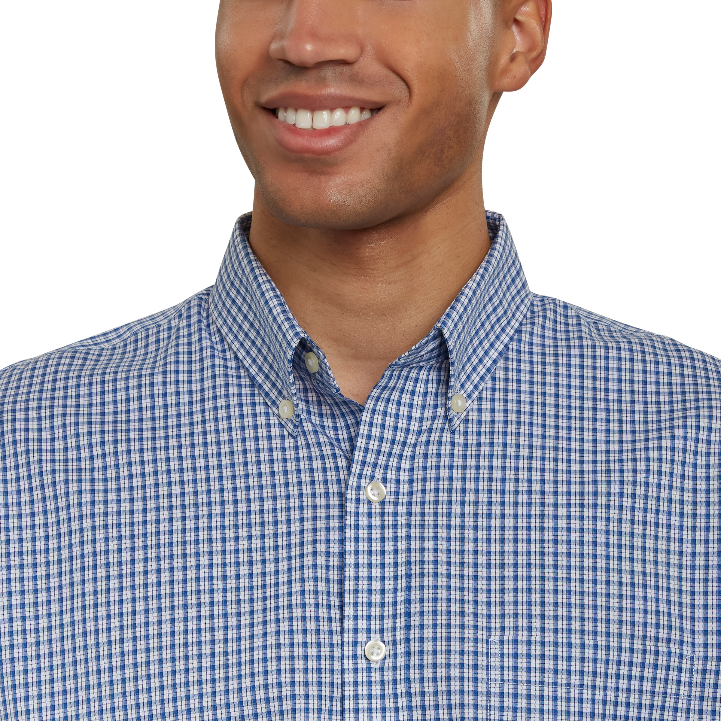 mens dress shirts costco Kirkland Signature Men's Traditional Fit Dress Shirt, Light Blue Check