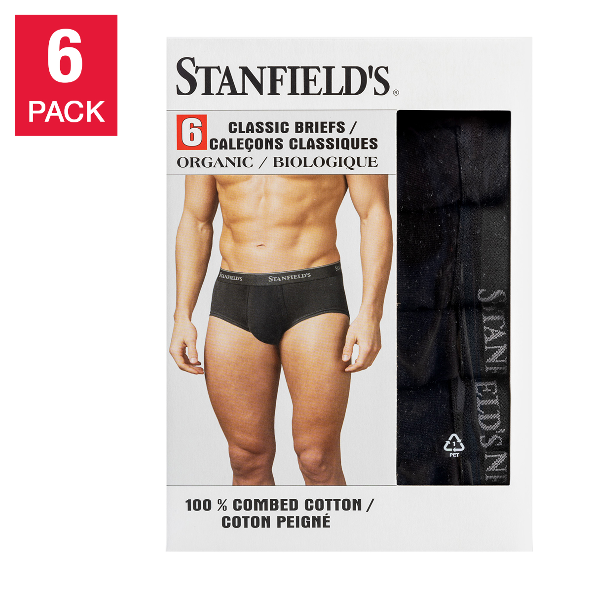 Stanfield’s Men’s Organic Briefs, 6-pack