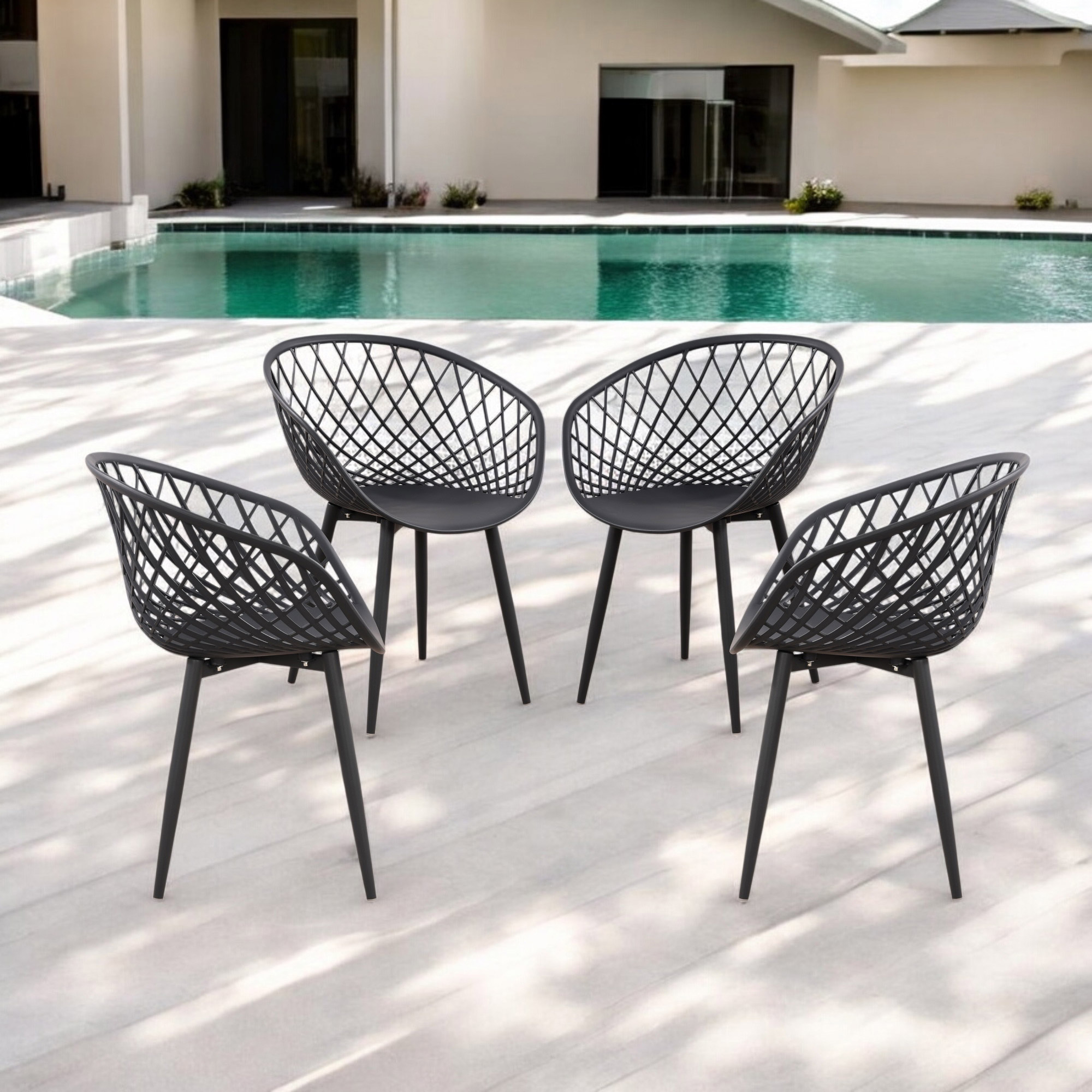 Patioflare Plus Collection Patio Dining Chairs 4-pack