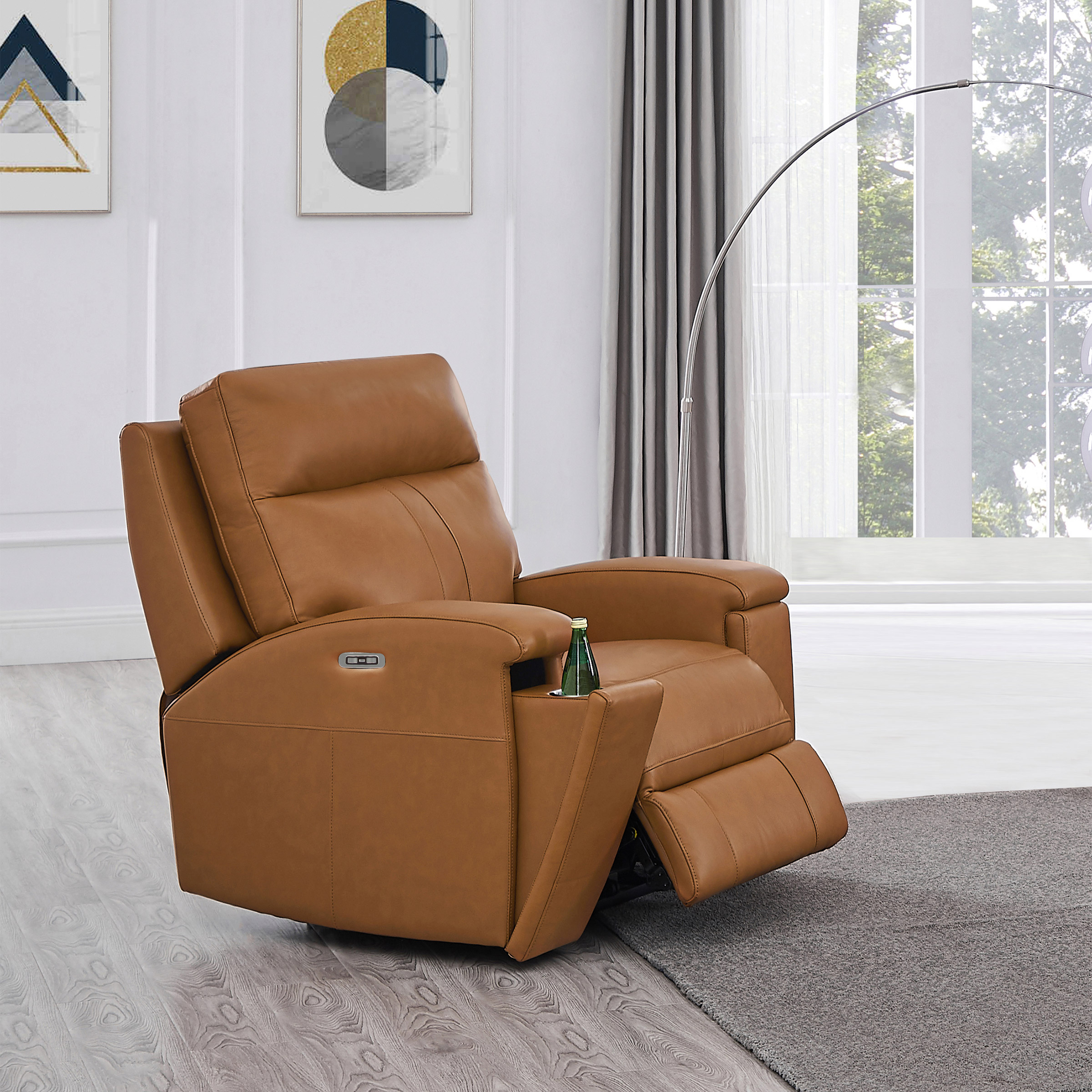 Prospera Home Frasier Top grain Leather Power Reclining Sofa