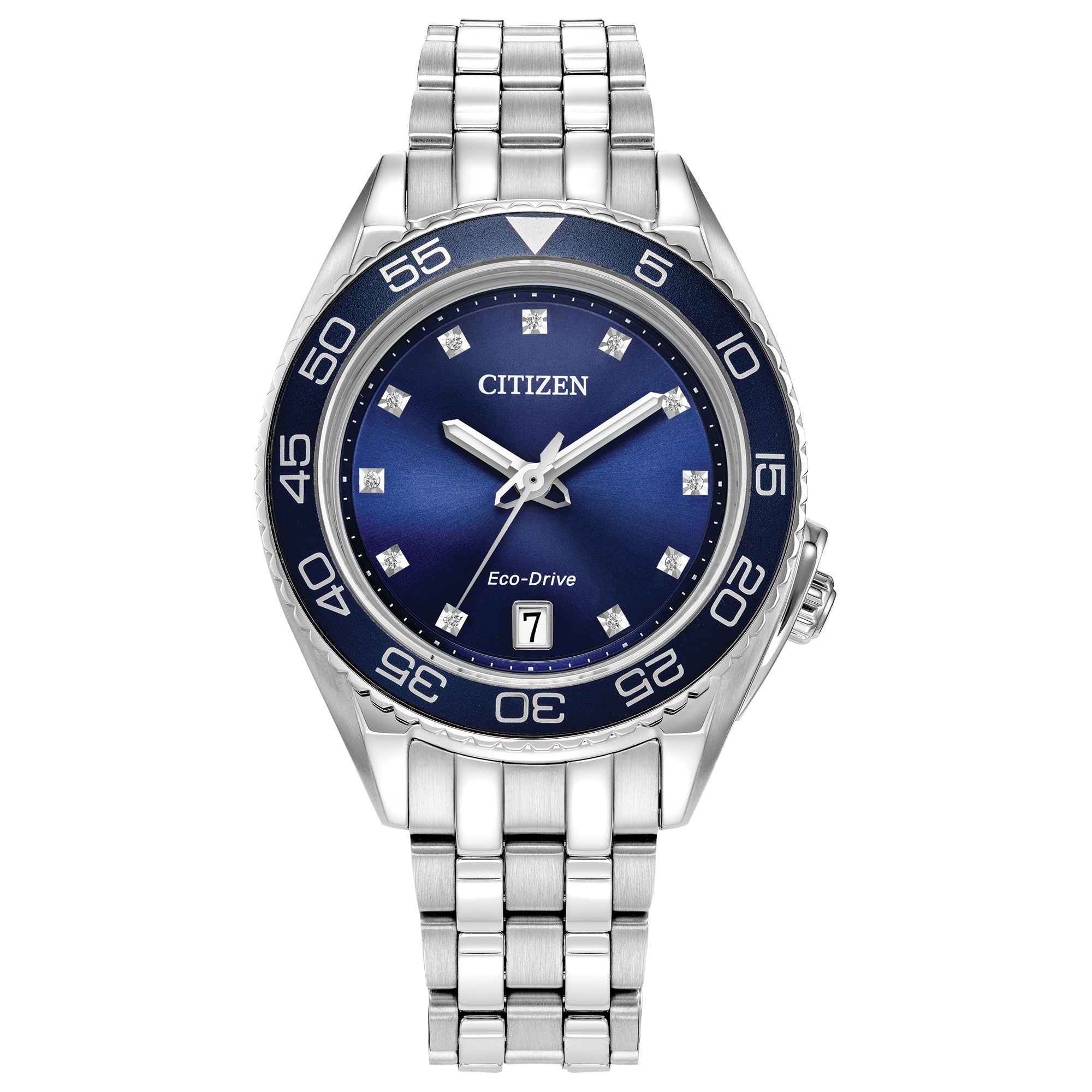 Citizen Carson Diamond Stainless Steel Women's Eco Drive Watch